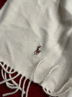 Polo Ralph Lauren Cream Lambswool Italian Made Muffler