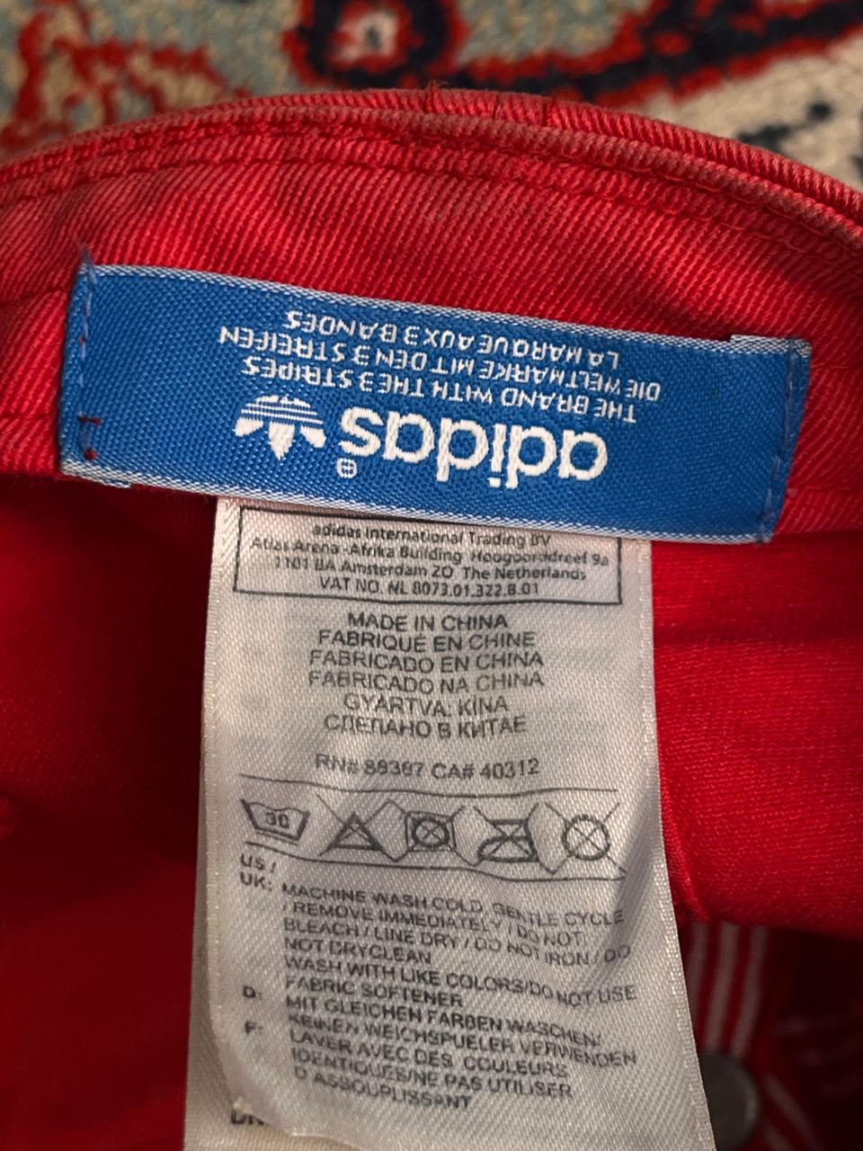 Adidas Originals Trefoil Logo Red Baseball Cap