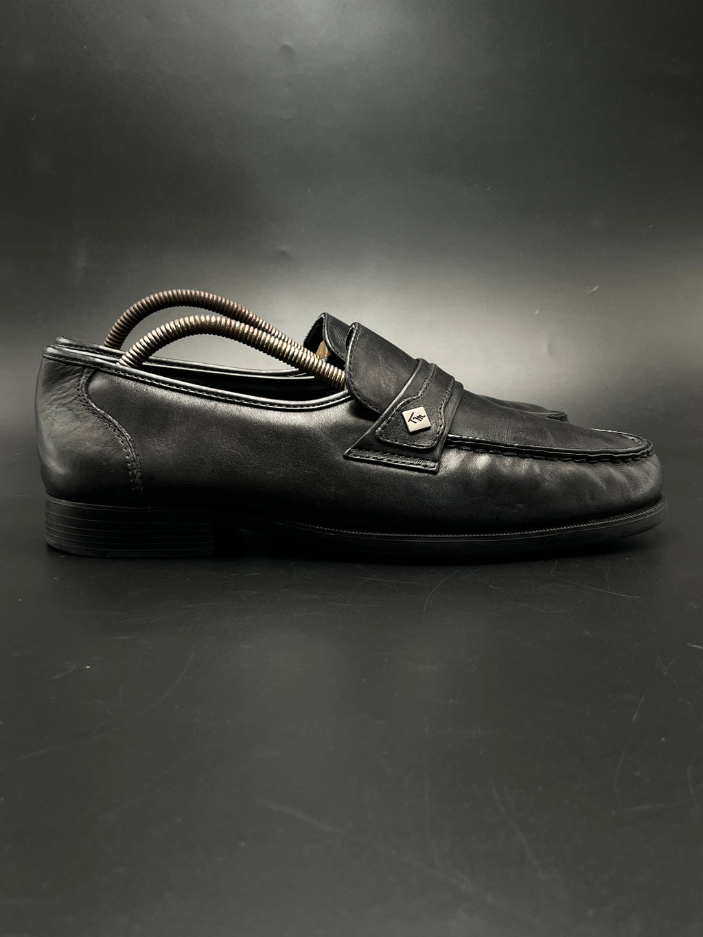 Thom McAn Black Leather Penny Loafers