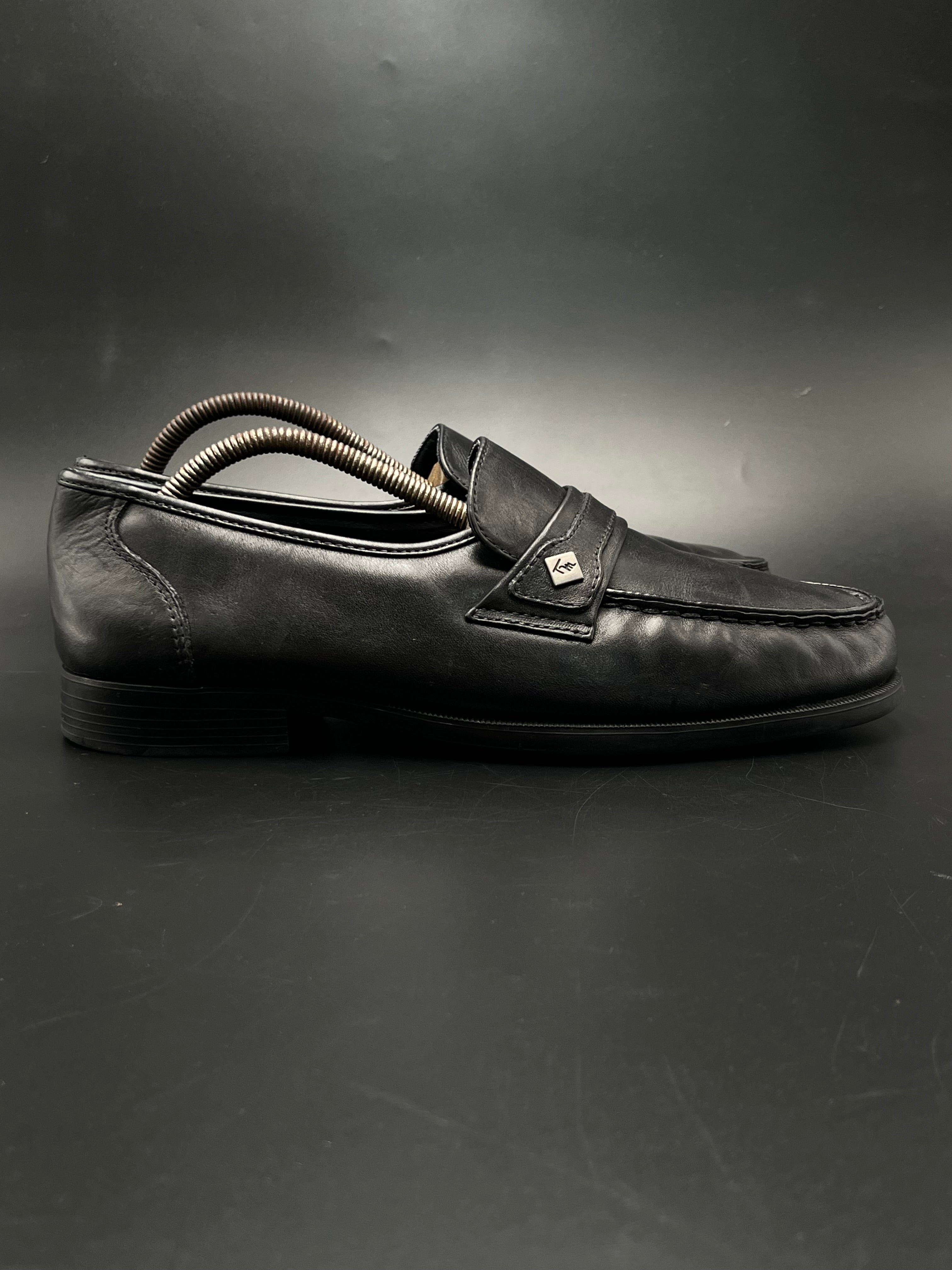 Thom McAn Black Leather Penny Loafers