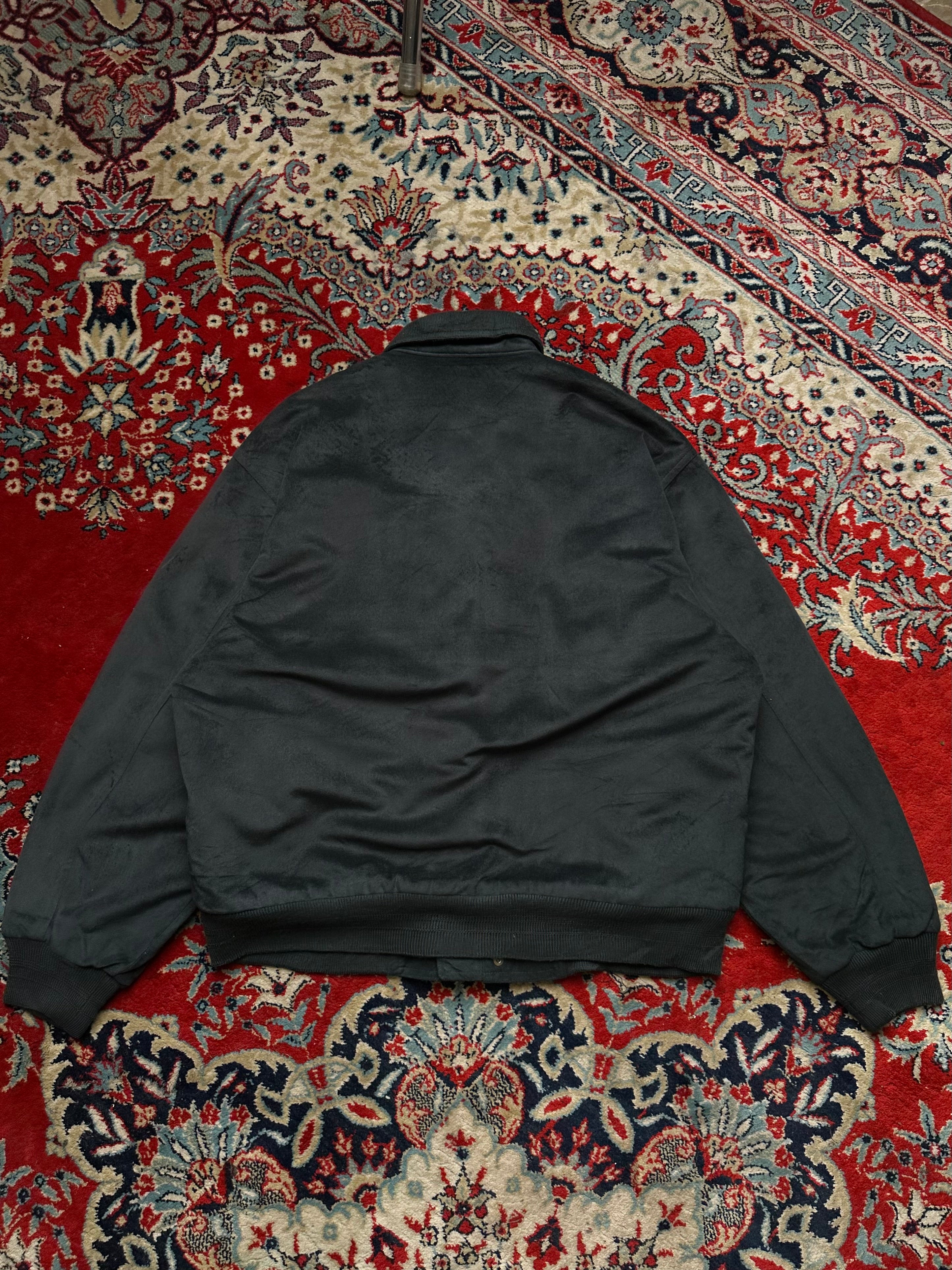 GAILY LIFE RELAXED BOXY SUEDE HARRINGTON JACKET