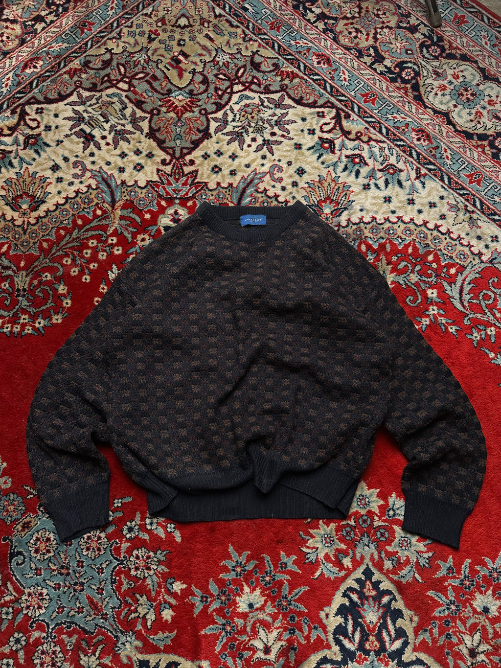 TOWNCRAFT VINTAGE TEXTURED WOOL SWEATER