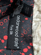 CEDARWOOD PRINTED PURE SILK TIE