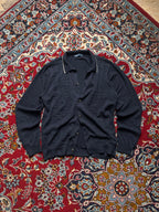 EASY Knit Polo Collar Cardigan with Cable Detail