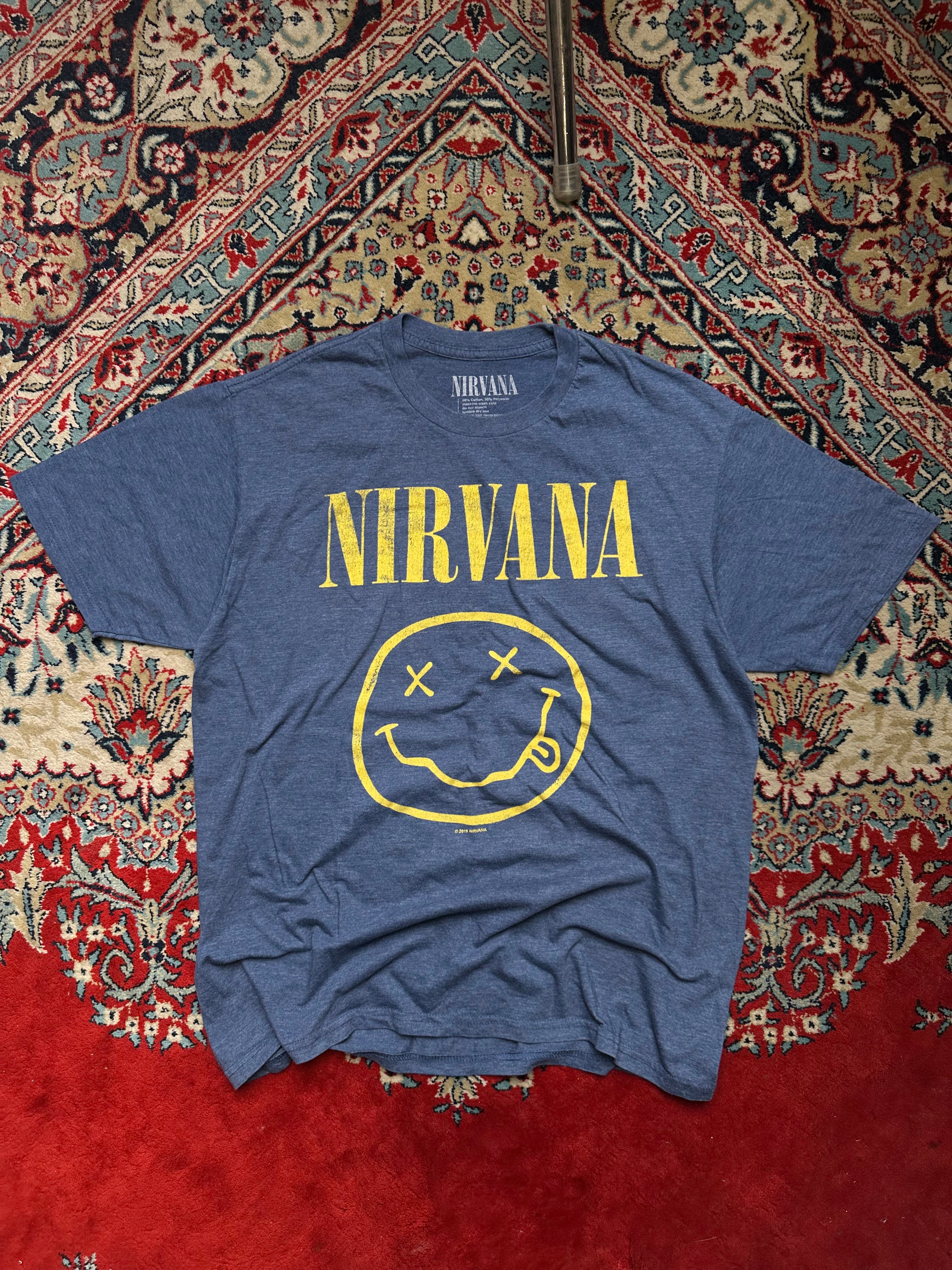NIRVANA VINTAGE Smiley Relaxed Fit Tee