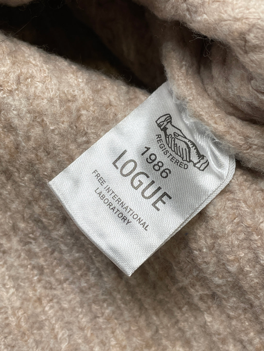 Logue Beige RELAXED KNITTED SWEATER