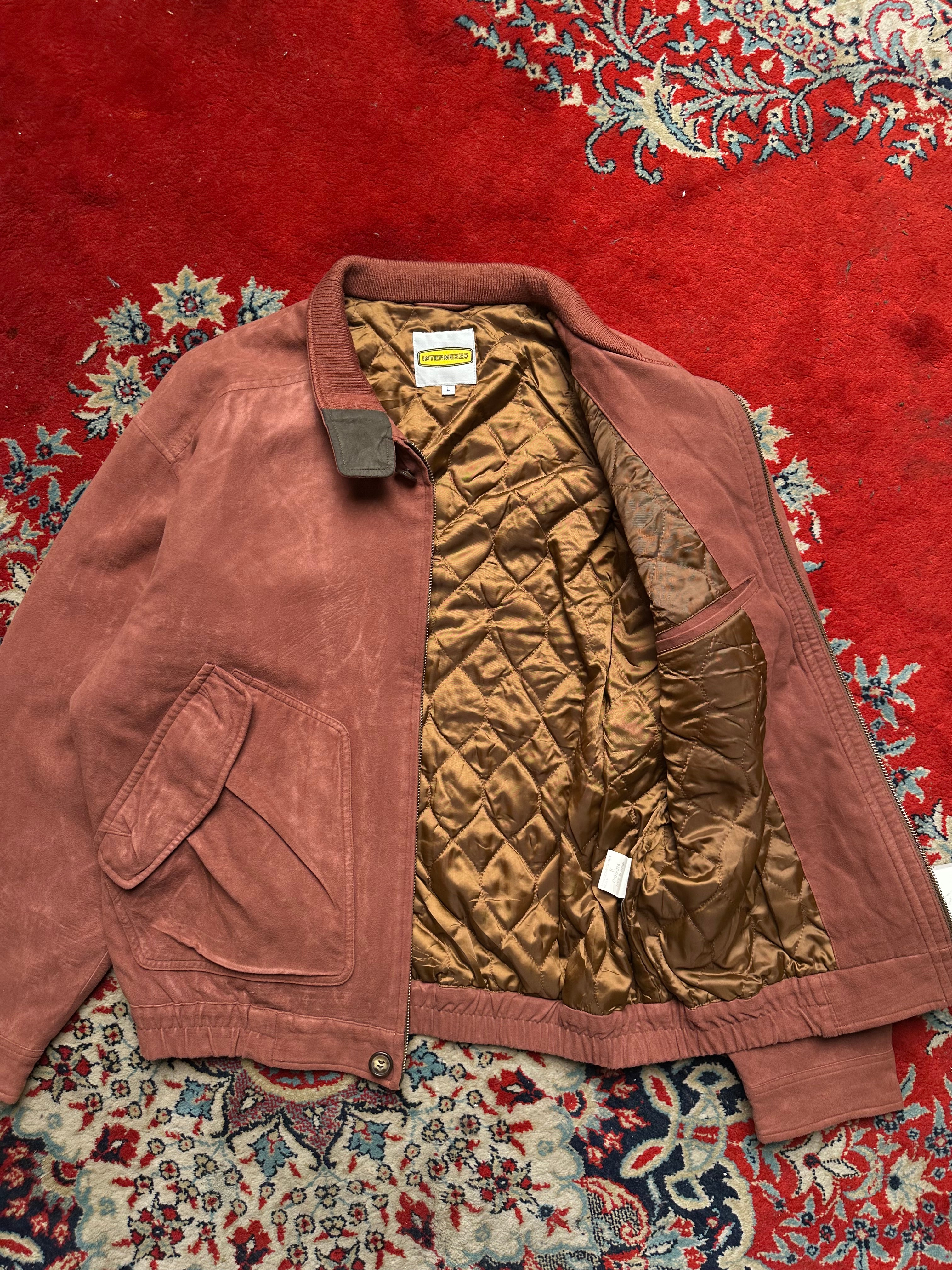 INTERMEZZO RELAXED SUEDE HARRINGTON JACKET - M