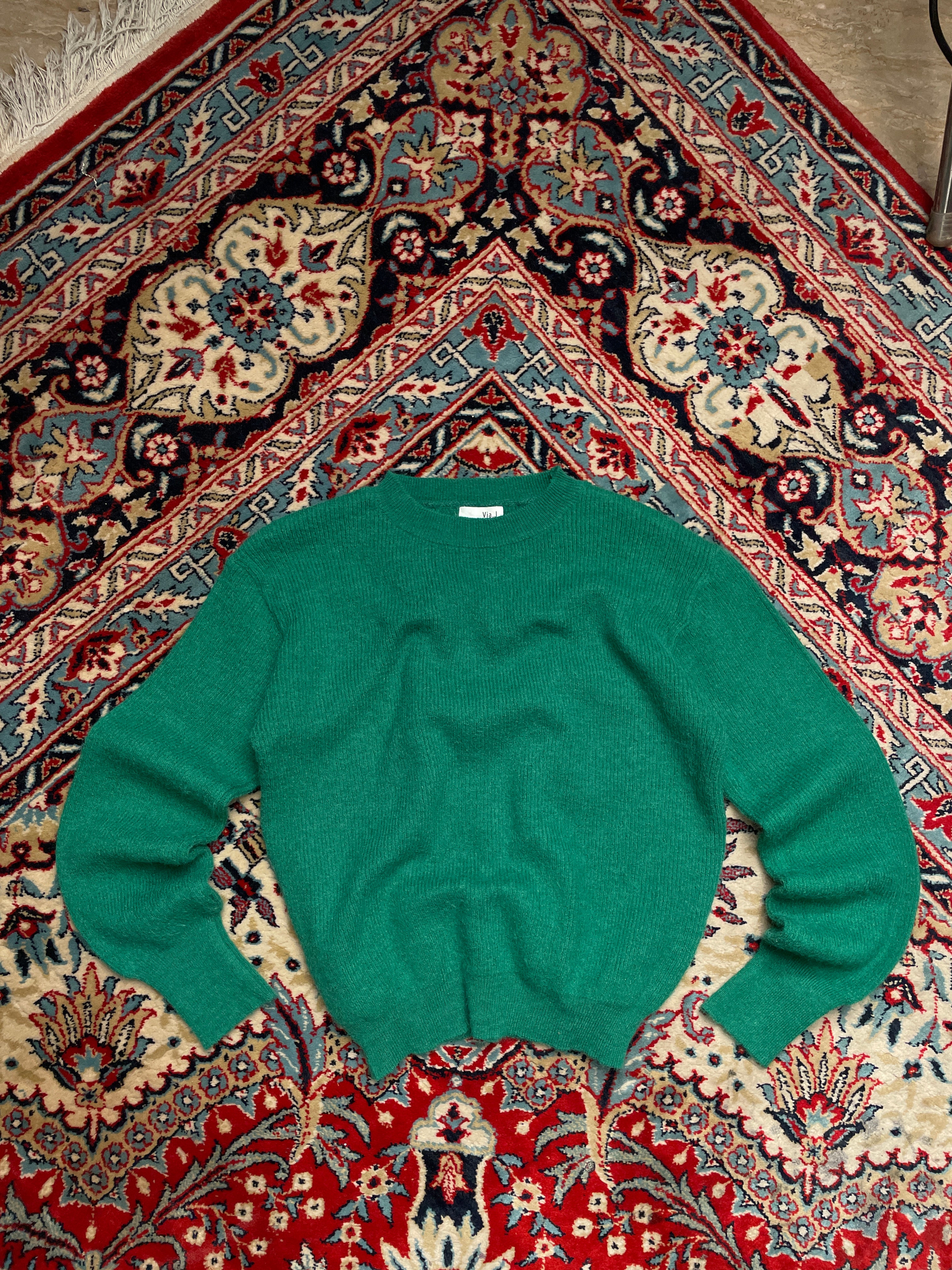Via. J Green Knitted Sweater