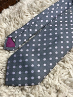 MARKS N SPENCER ITALIAN MADE LUXURY PURE SILK POLKA DOT TIE