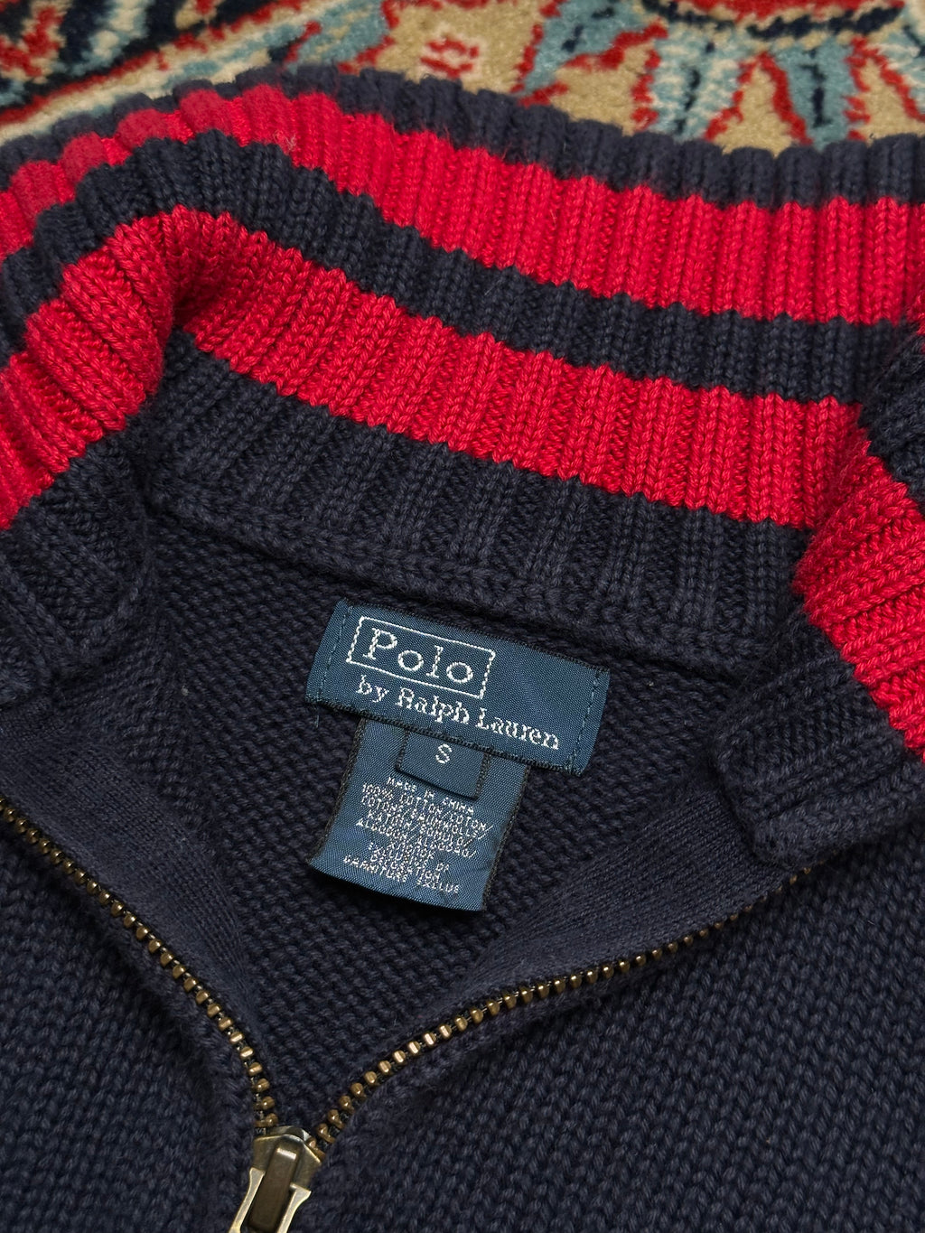 Polo ralph lauren vintage faded quarter zipper