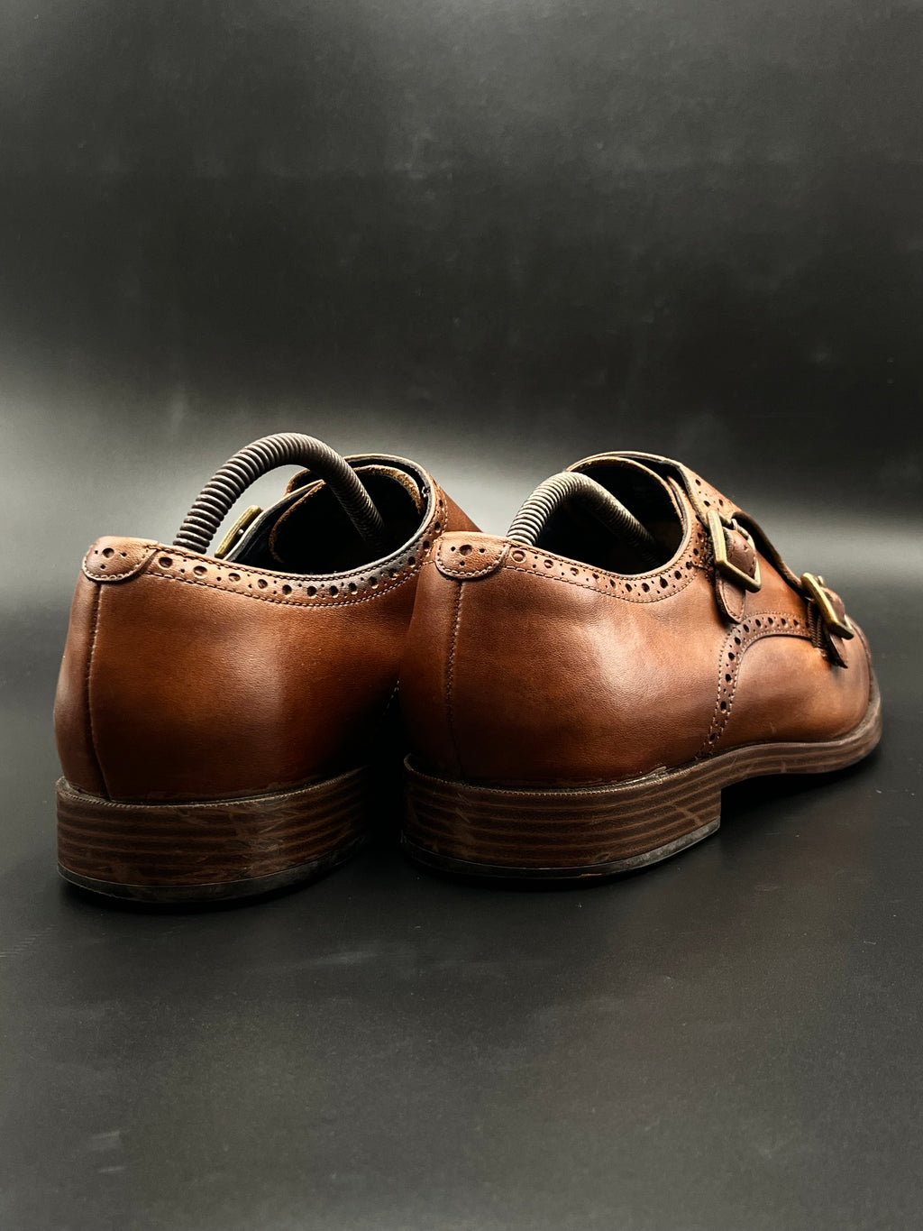 Cole Haans Grandos Double Monk Strap Leather Shoes - 45
