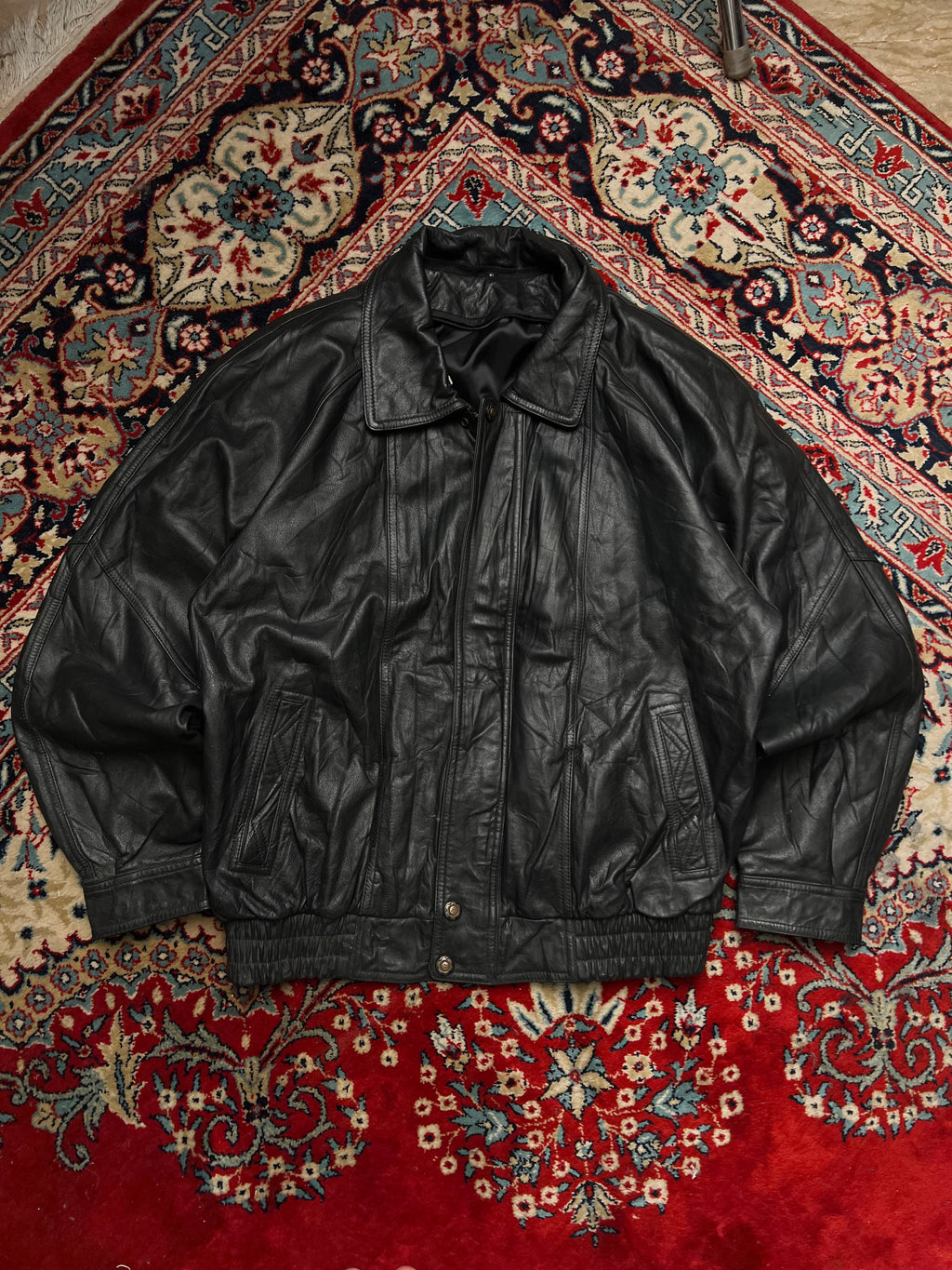 VINTAGE RELAXED FIT Leather Jacket