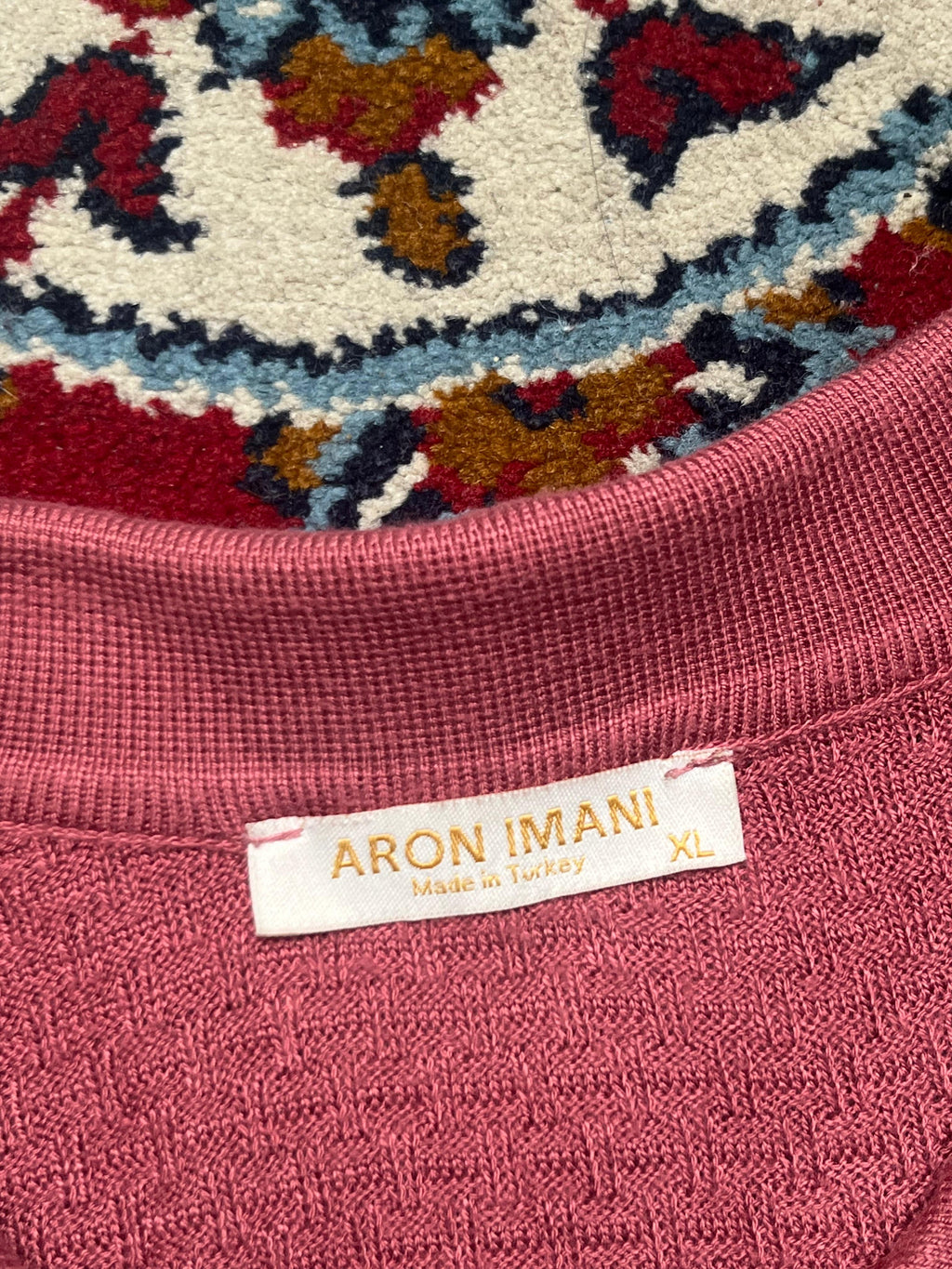 Aron Imani Open-Collar Knitted Polo TEE - L