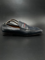 Gucci Cirano Luxury Navy Leather Loafers