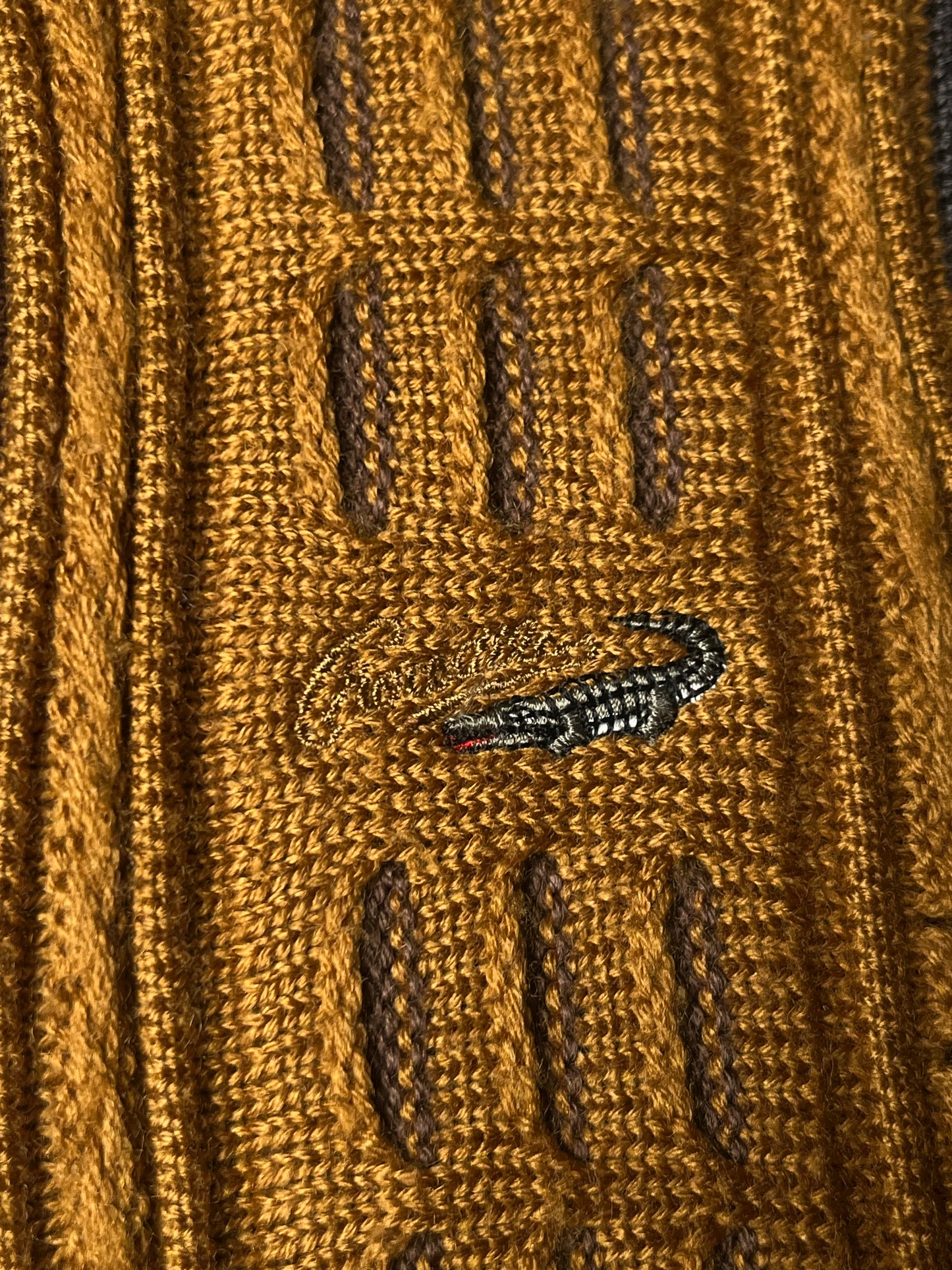 Crocodile Mustard Sweater