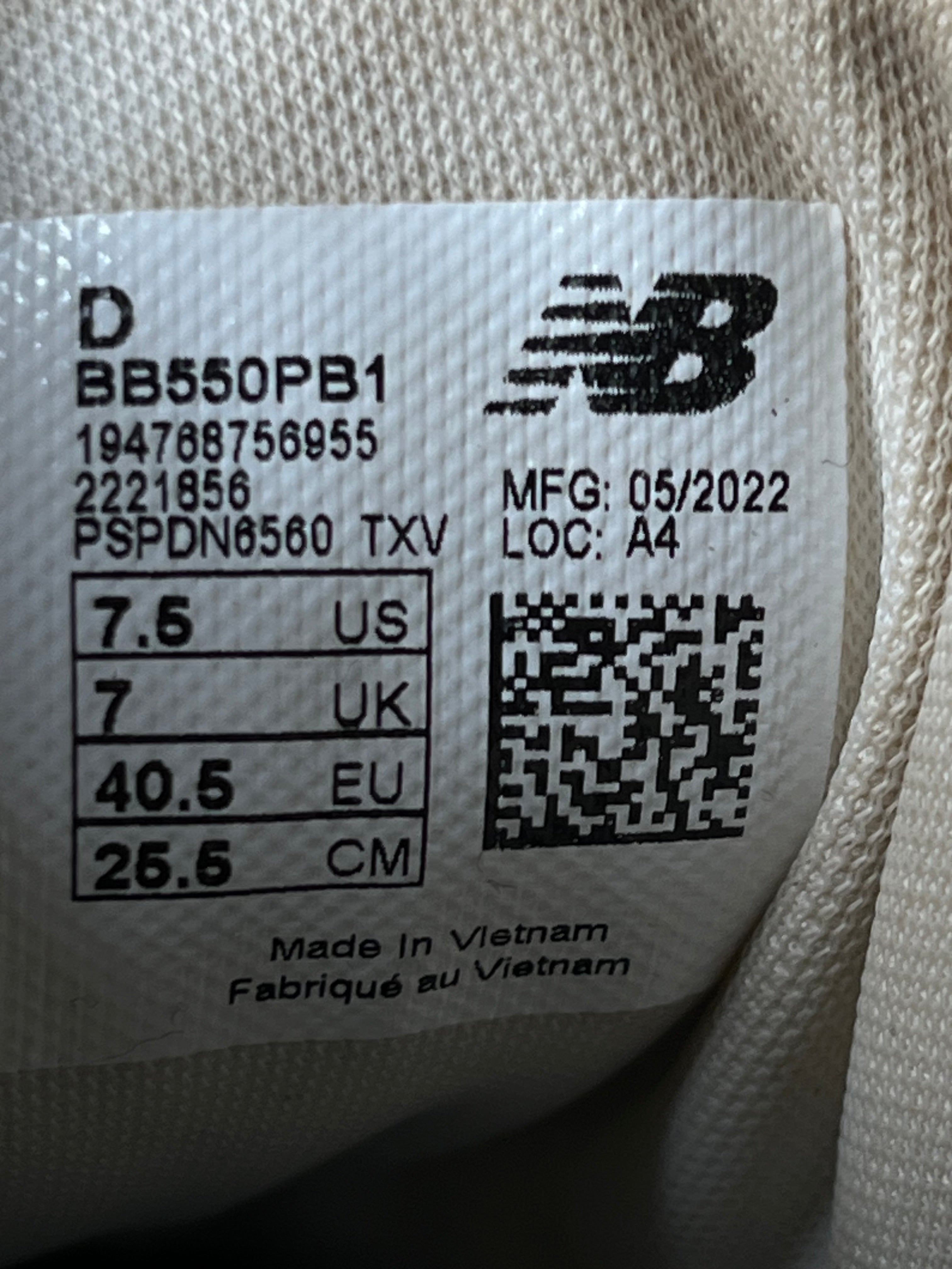 New Balance 550 White Grey - 40.5