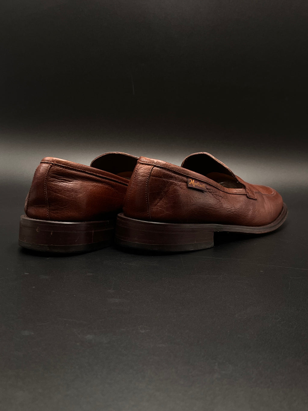 Martinelli Tan Brown Wide Toe Leather Loafers