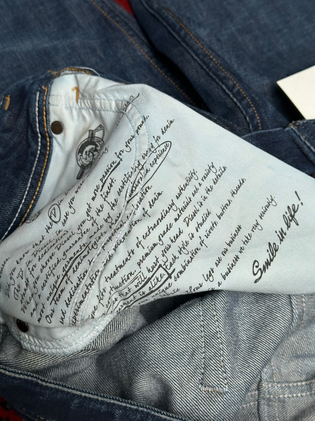 DIESEL LARKEE(STRAIGHT FIT) WASHED INDIGO NON-STRETCH DENIM PANTS