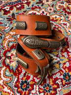 Vintage Luigi Lanatta Italian Leather Western Concho Belt