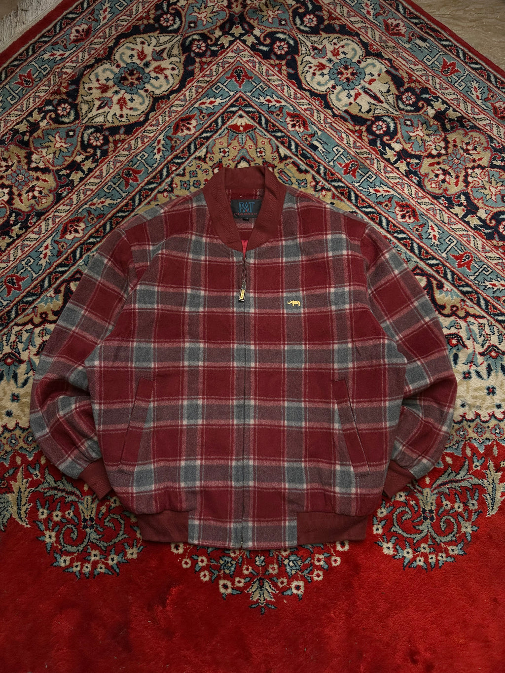 PAT VINTAGE RELAXED FIT WOOL BOMBER JACKET