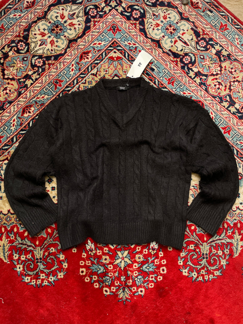 Yellow VINTAGE RELAXED FIT WOOL SWEATER