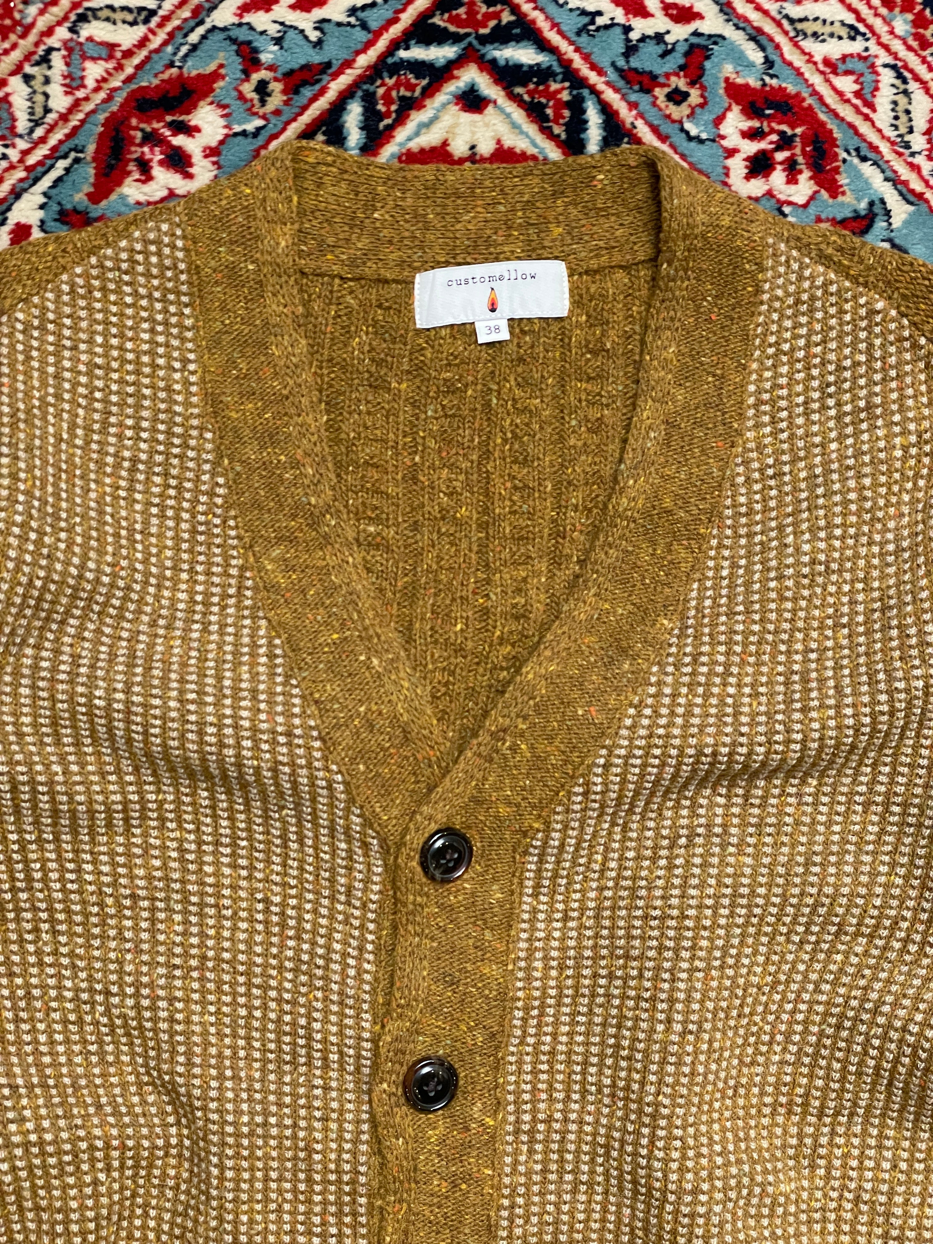 Cutomellow mustard wool cardigan