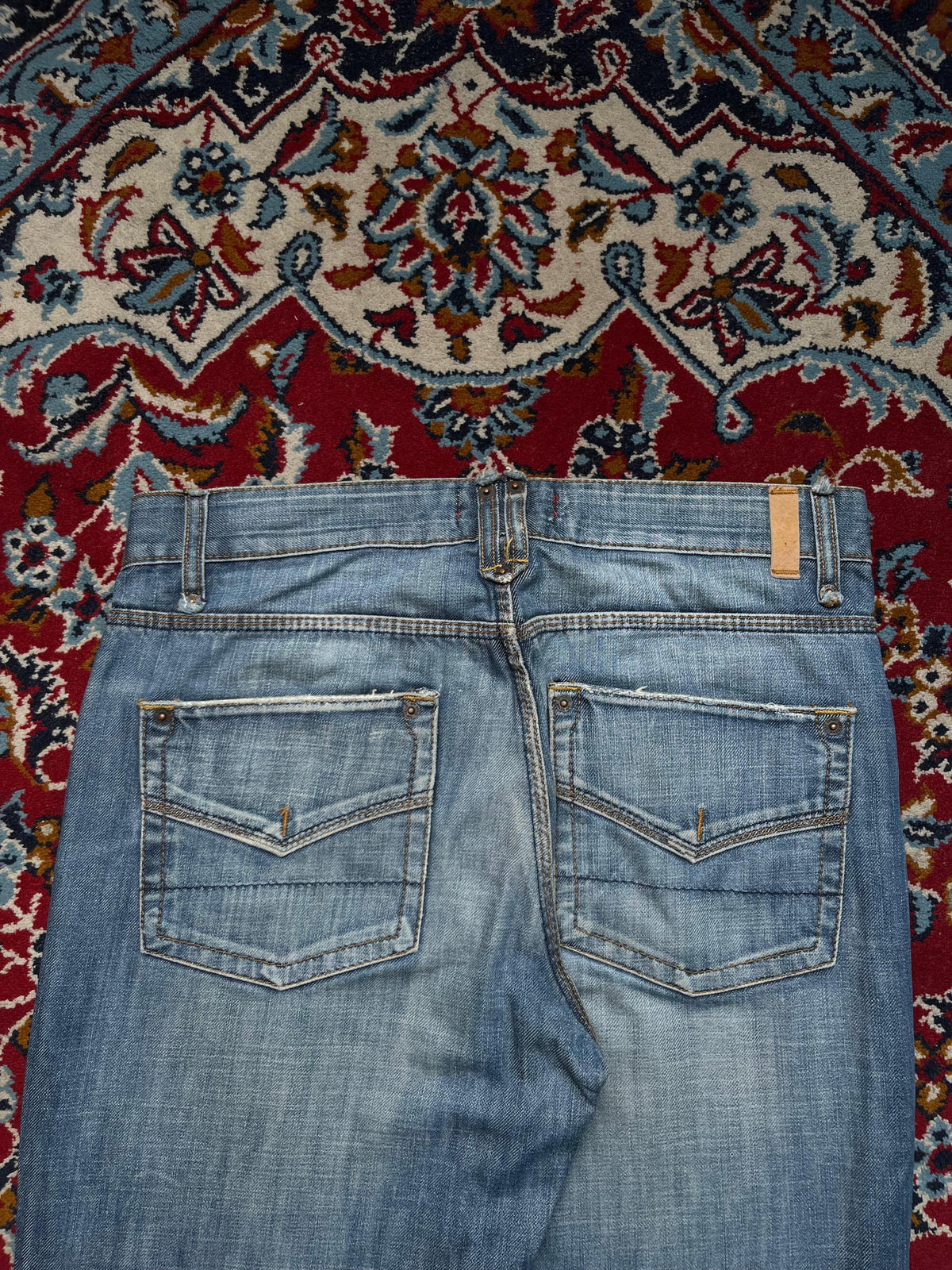 Vintage Springfield Distressed Flap Pocket Bootcut Jeans – 32