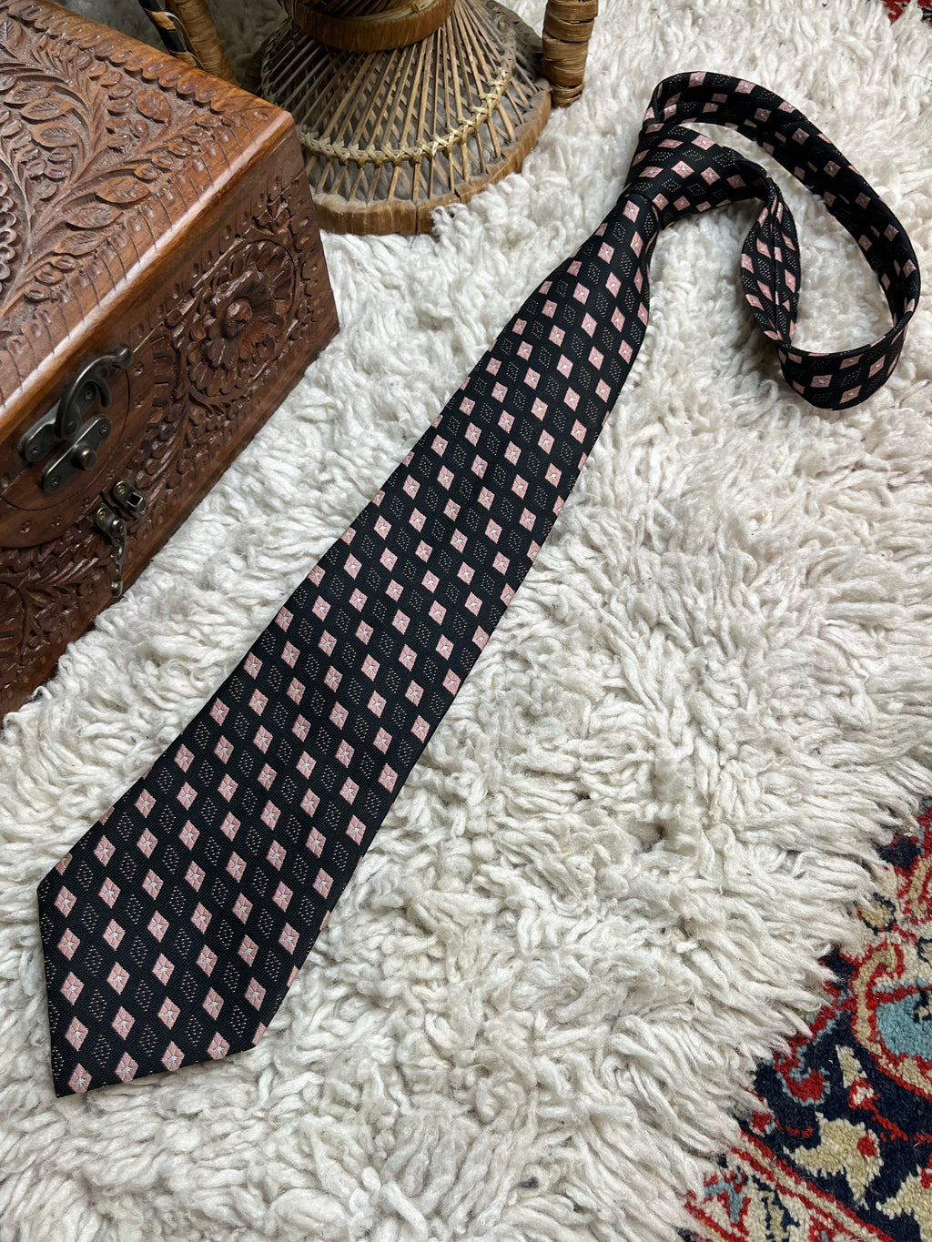 ST. MICHEAL UK MADE TEXTURED POLYESTER TIE