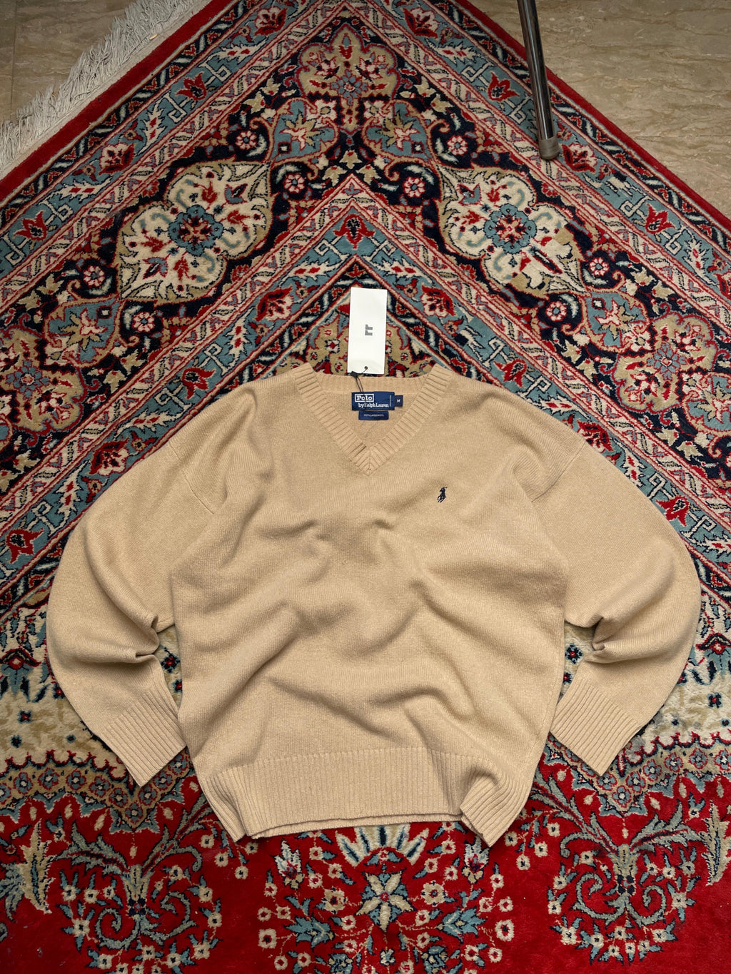 PRL PURE LAMBSWOOL V NECK SWEATER