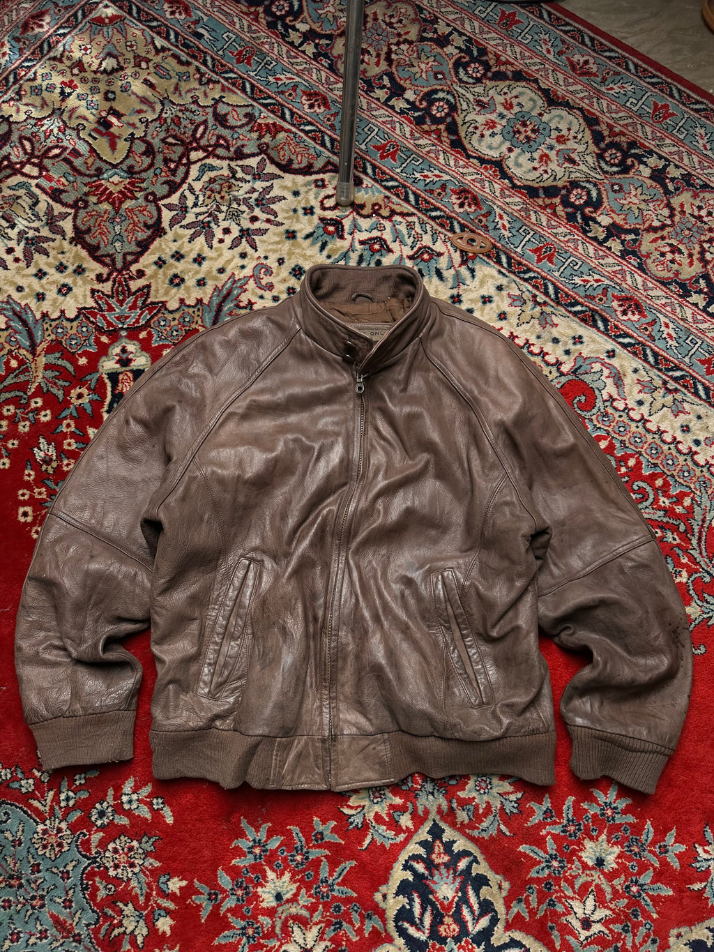 VINTAGE MEMBERS ONLY RELAXED LEATHER JACKET