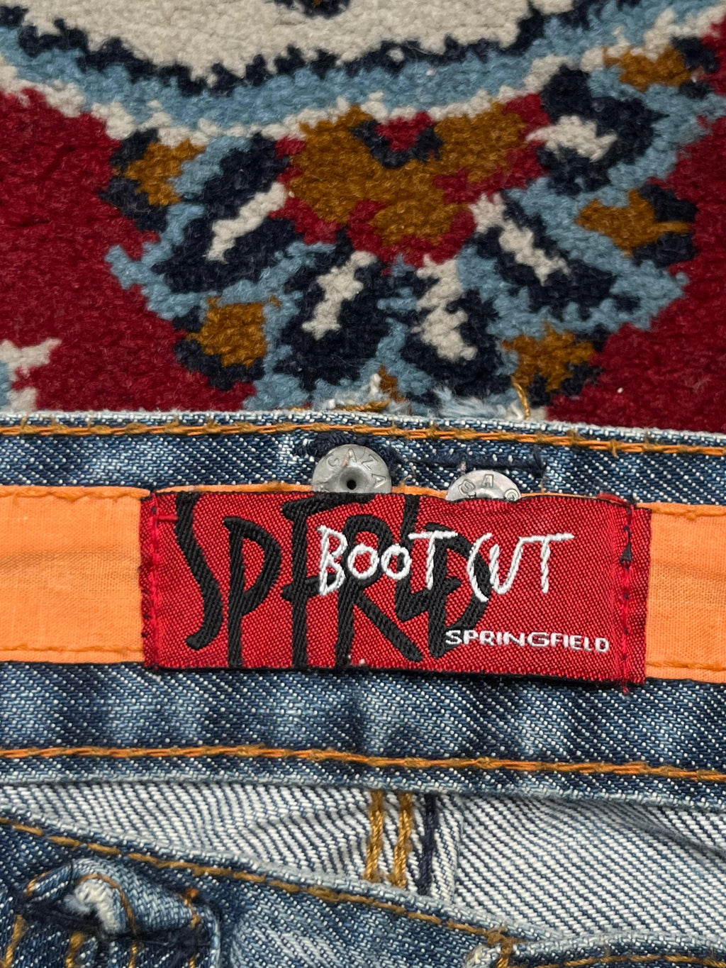 Vintage Springfield Distressed Flap Pocket Bootcut Jeans – 32