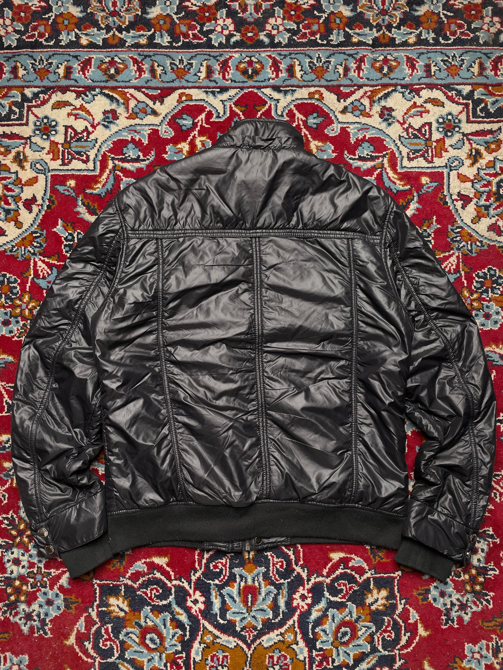 Dsquared2 Vintage Black Nylon Multi-Pocket Utility Bomber Jacket