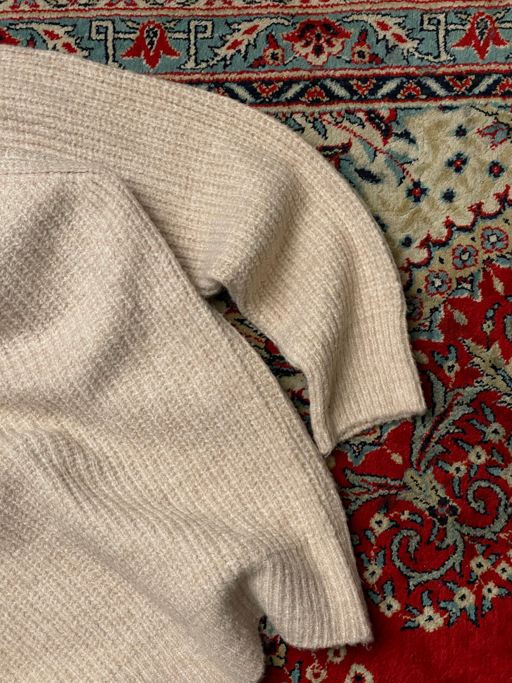 Logue Beige RELAXED KNITTED SWEATER