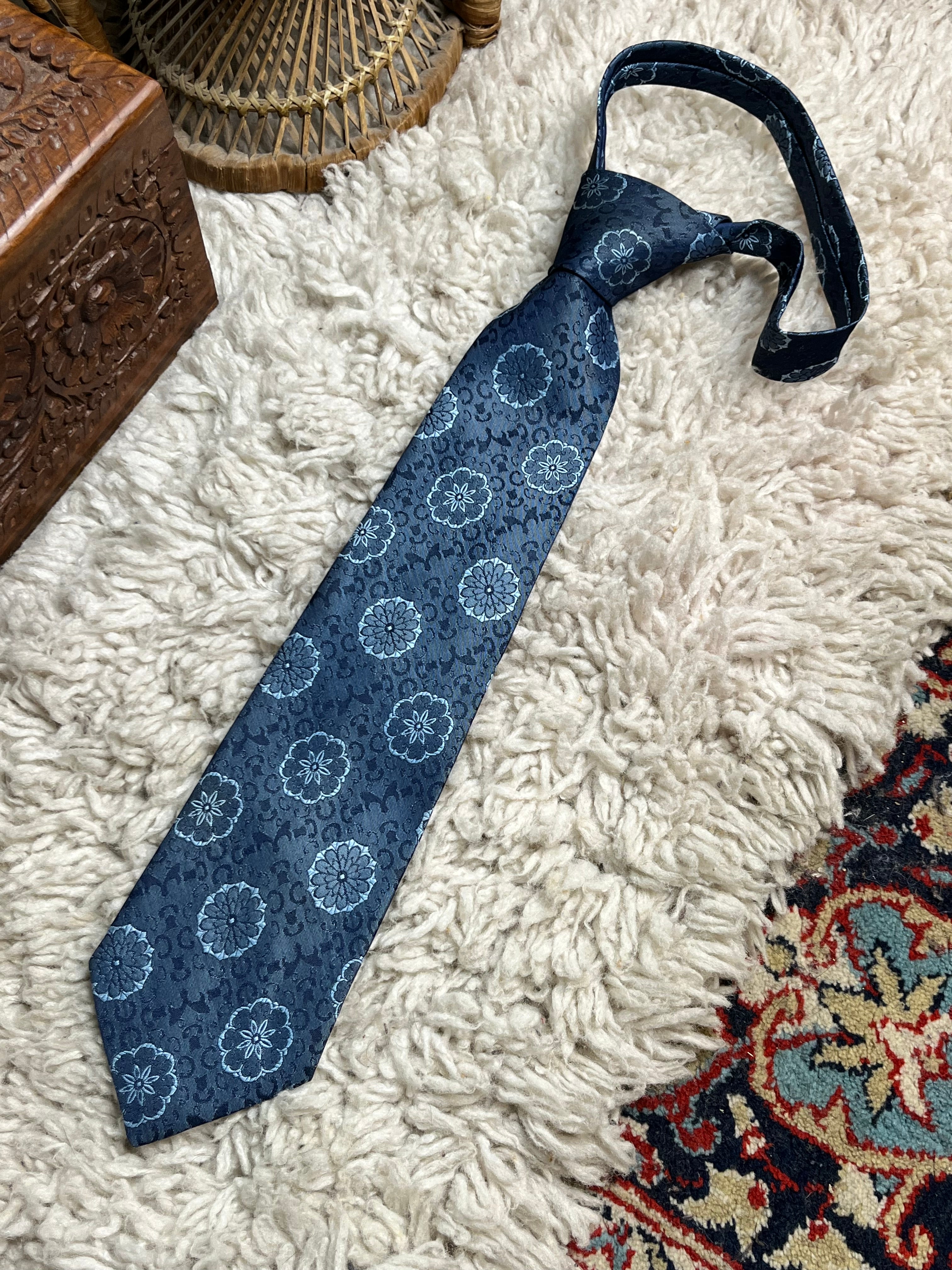 TOPMAN PRINTED POLYESTER TIE
