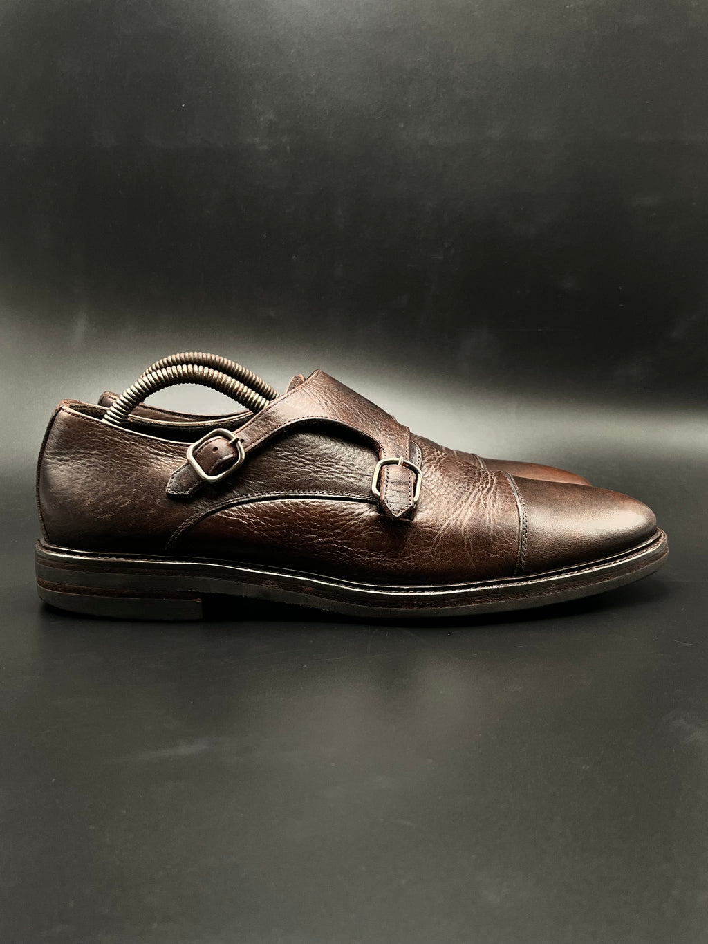 suit supply Double Monk Italian Made Leather Shoes - 42.5