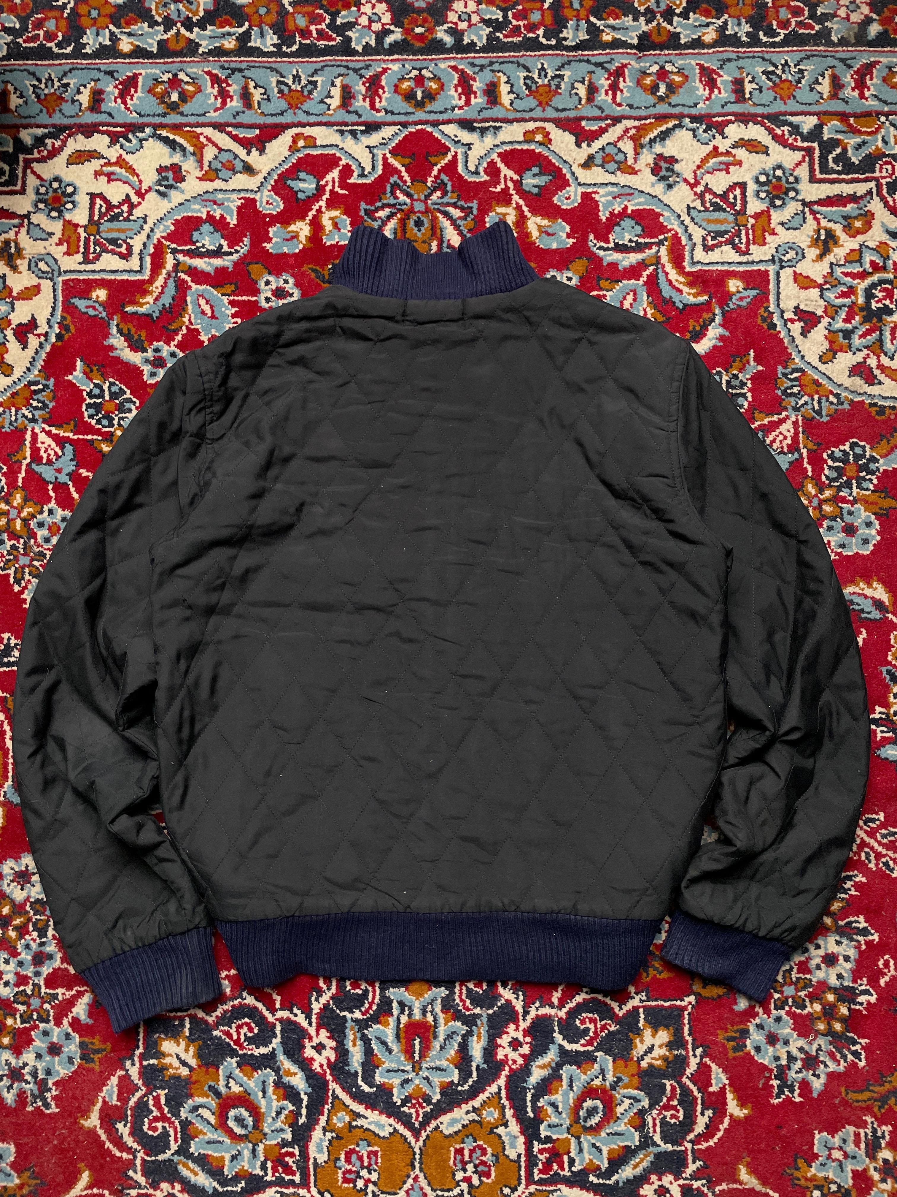 Polo Ralph Lauren Vintage Black Quilted Bomber Jacket - L