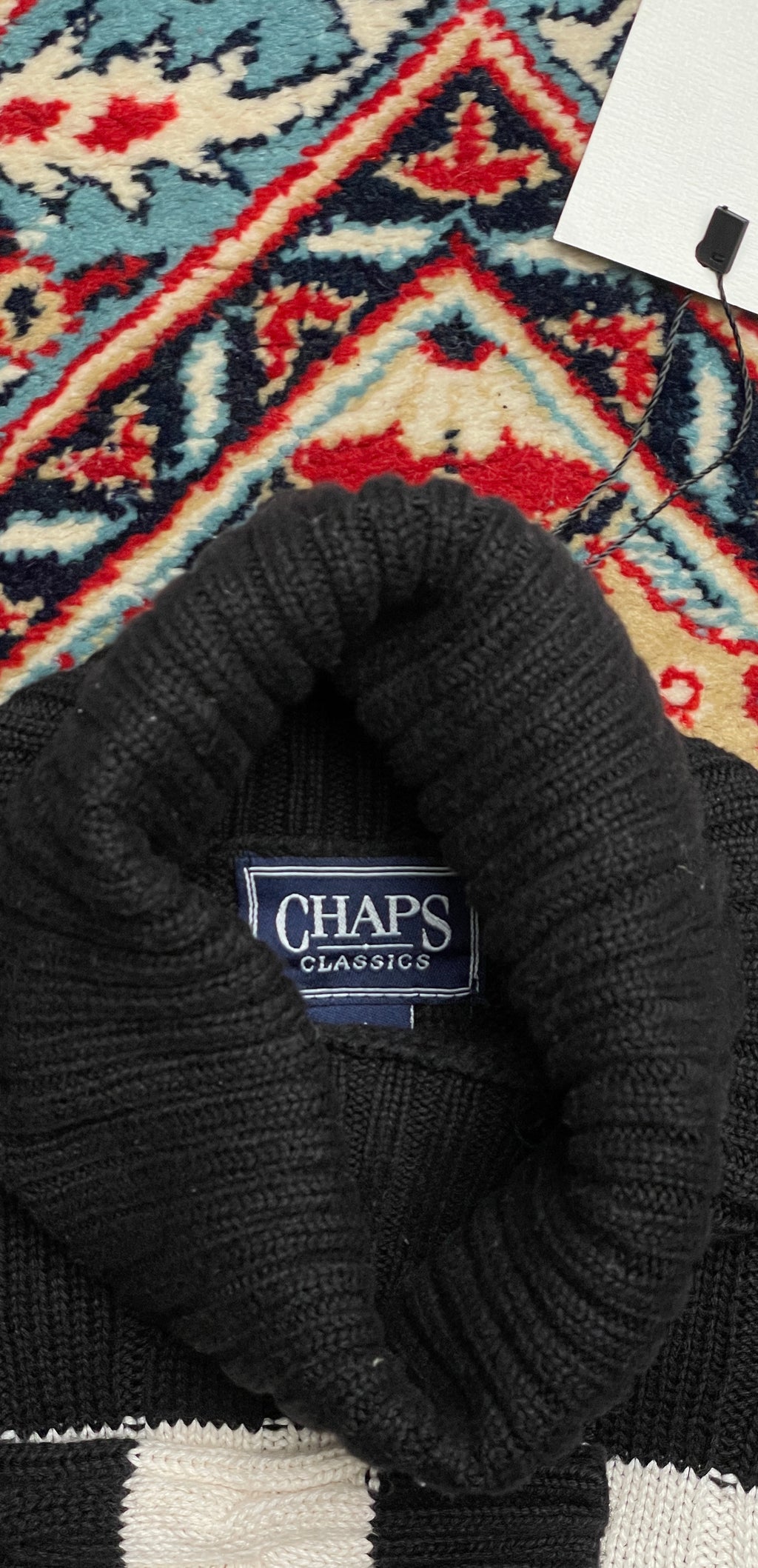 Gap Striped Cable Knit Turtleneck Sweater