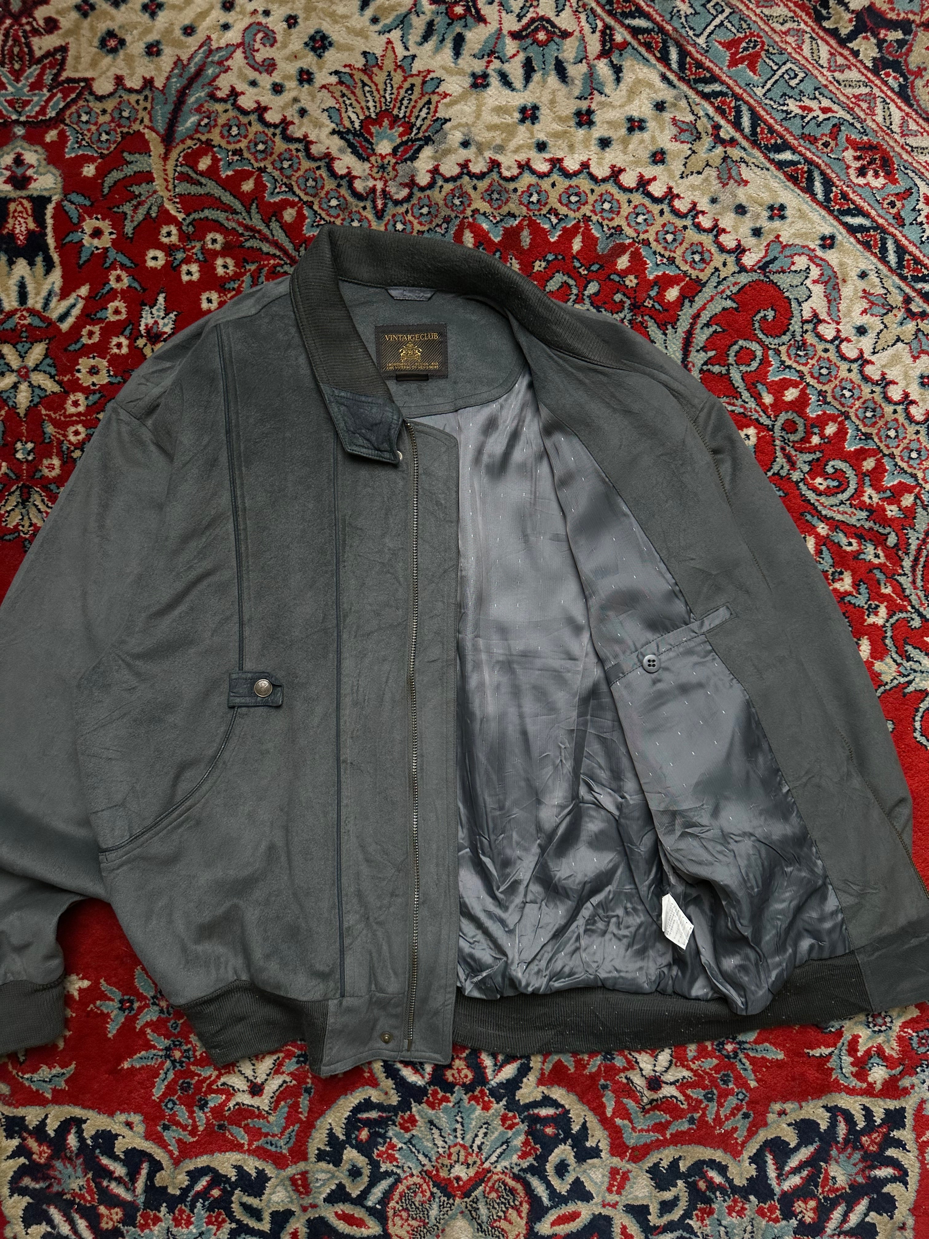 VINTAGE CLUB RELAXED HARRINGTON SUEDE JACKET