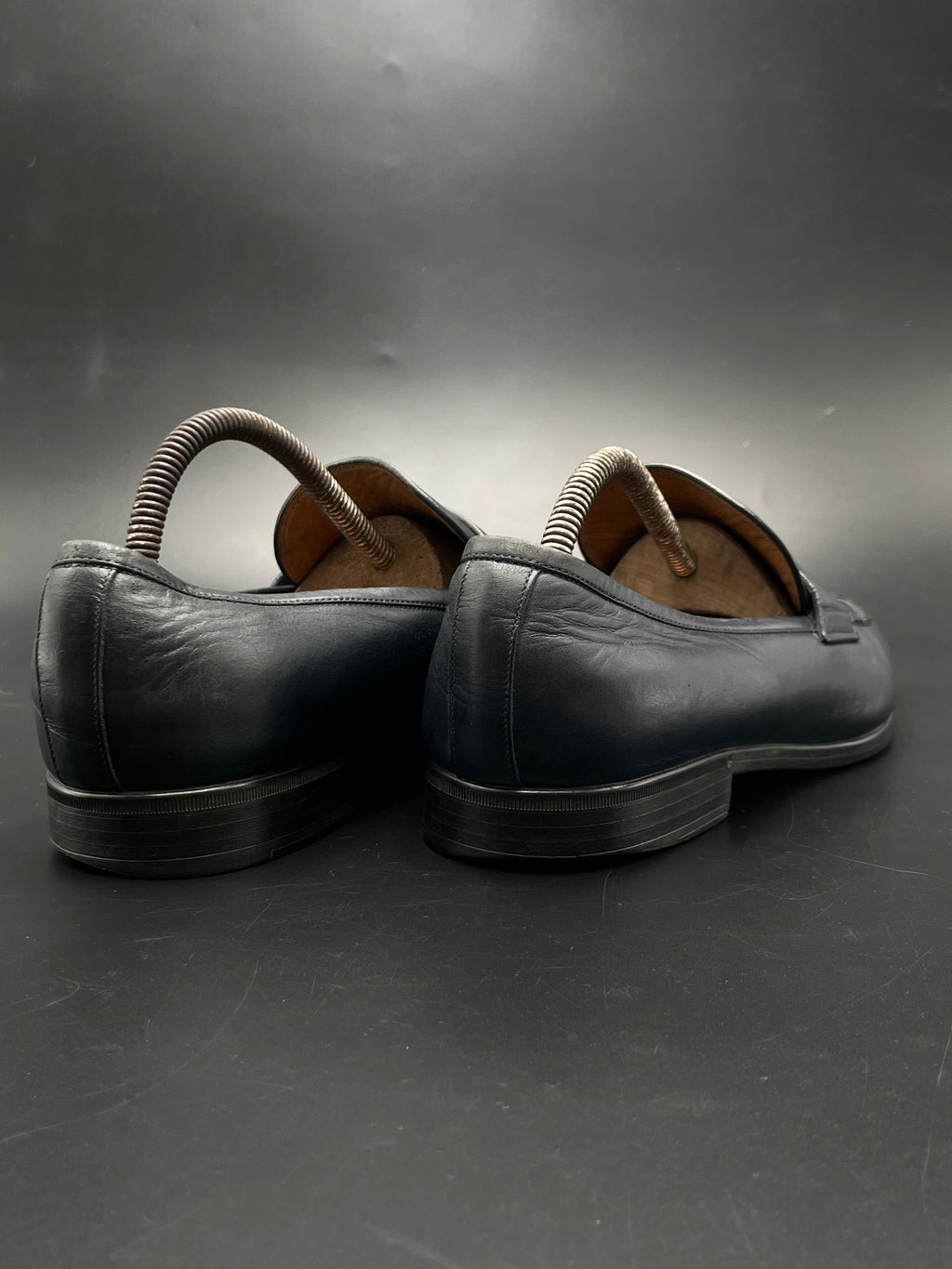 Gucci Cirano Luxury Navy Leather Loafers