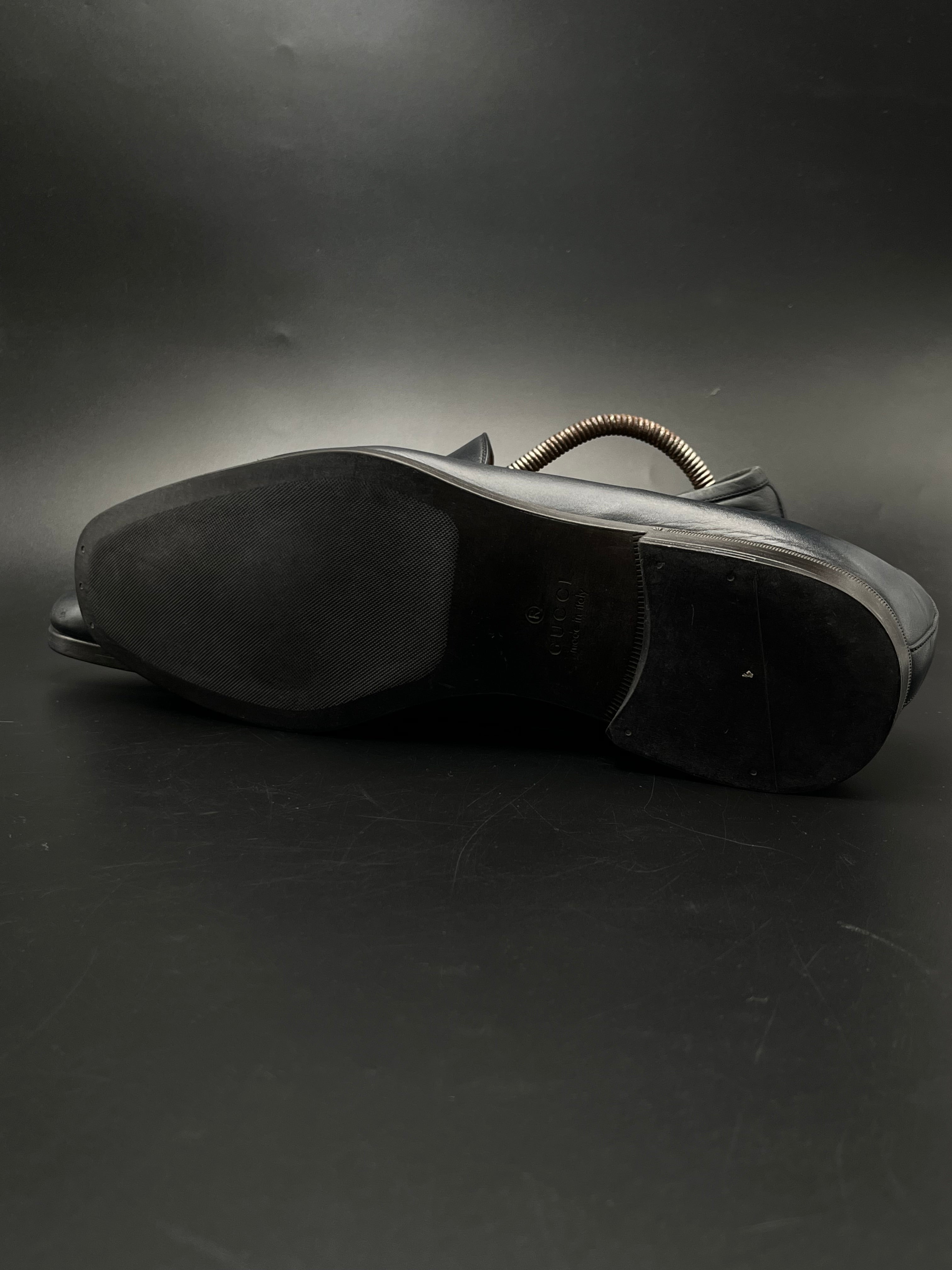 Gucci Cirano Luxury Navy Leather Loafers