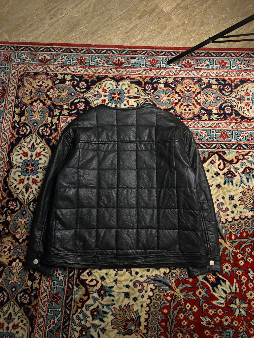 TOP ISSUE Leather Crew Neck Jacket