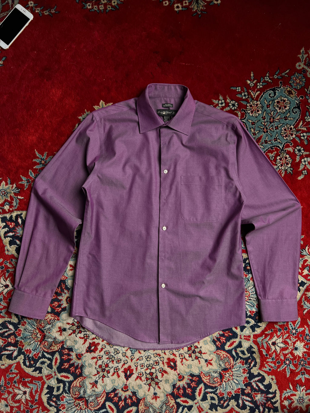PRONTO UOMO TEXTURED BUTTON DOWN FORMAL SHIRT
