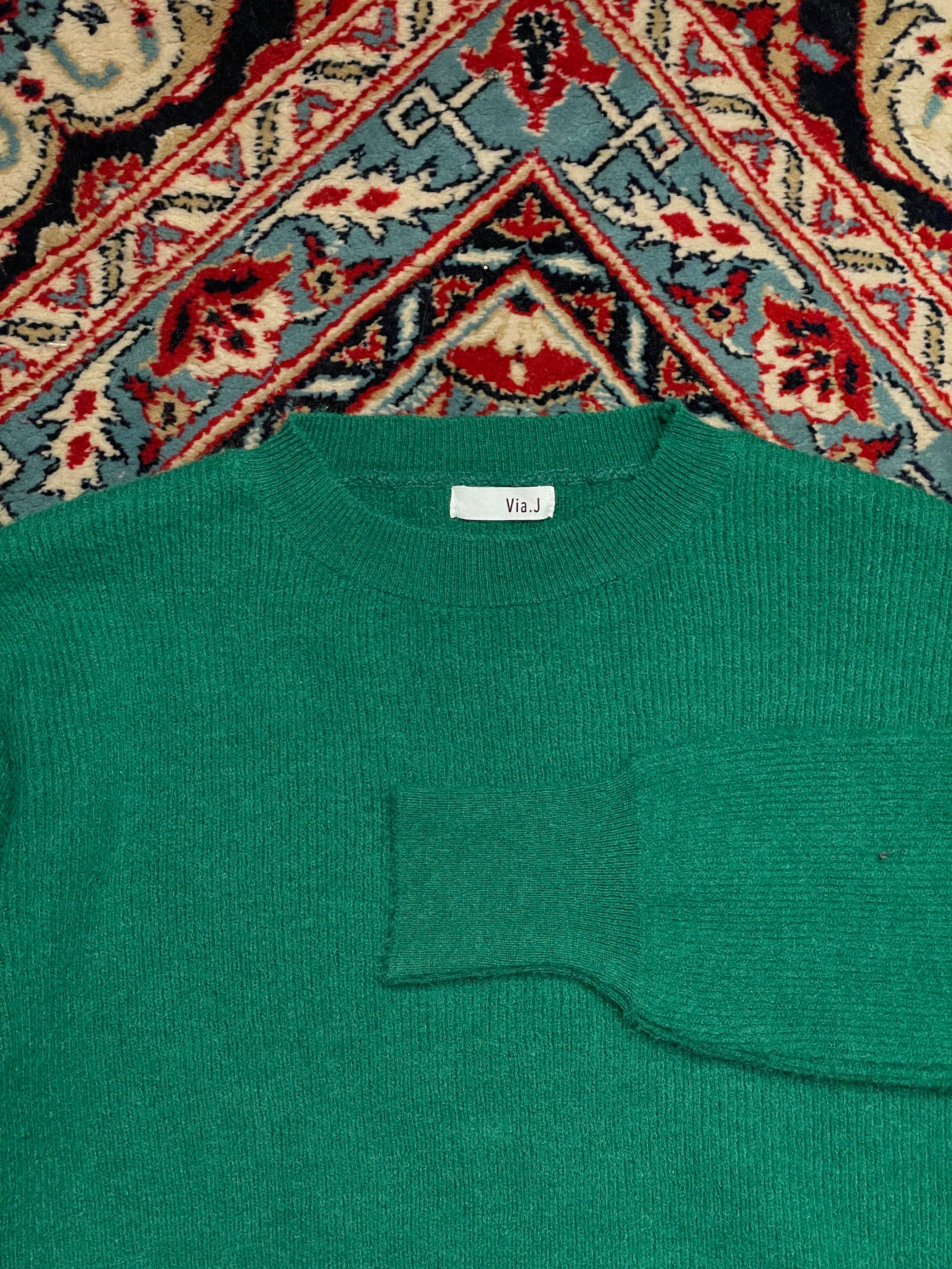 Via. J Green Knitted Sweater