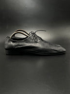 Berluti Alessandro Nero Grigio Black Leather Sleek Lace Up Oxfords