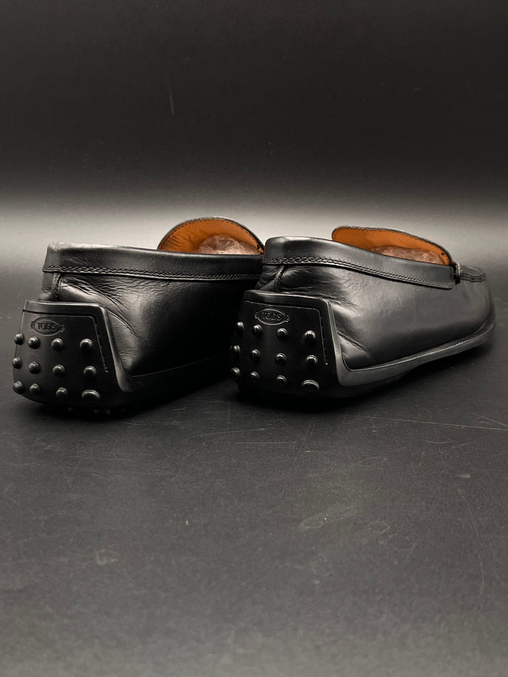 Tods black leather DRIVERS