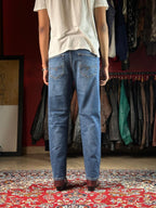 NEXT DENIM GOODS CO WASHED BLUE STRAIGHT FIT DENIM JEANS - 32