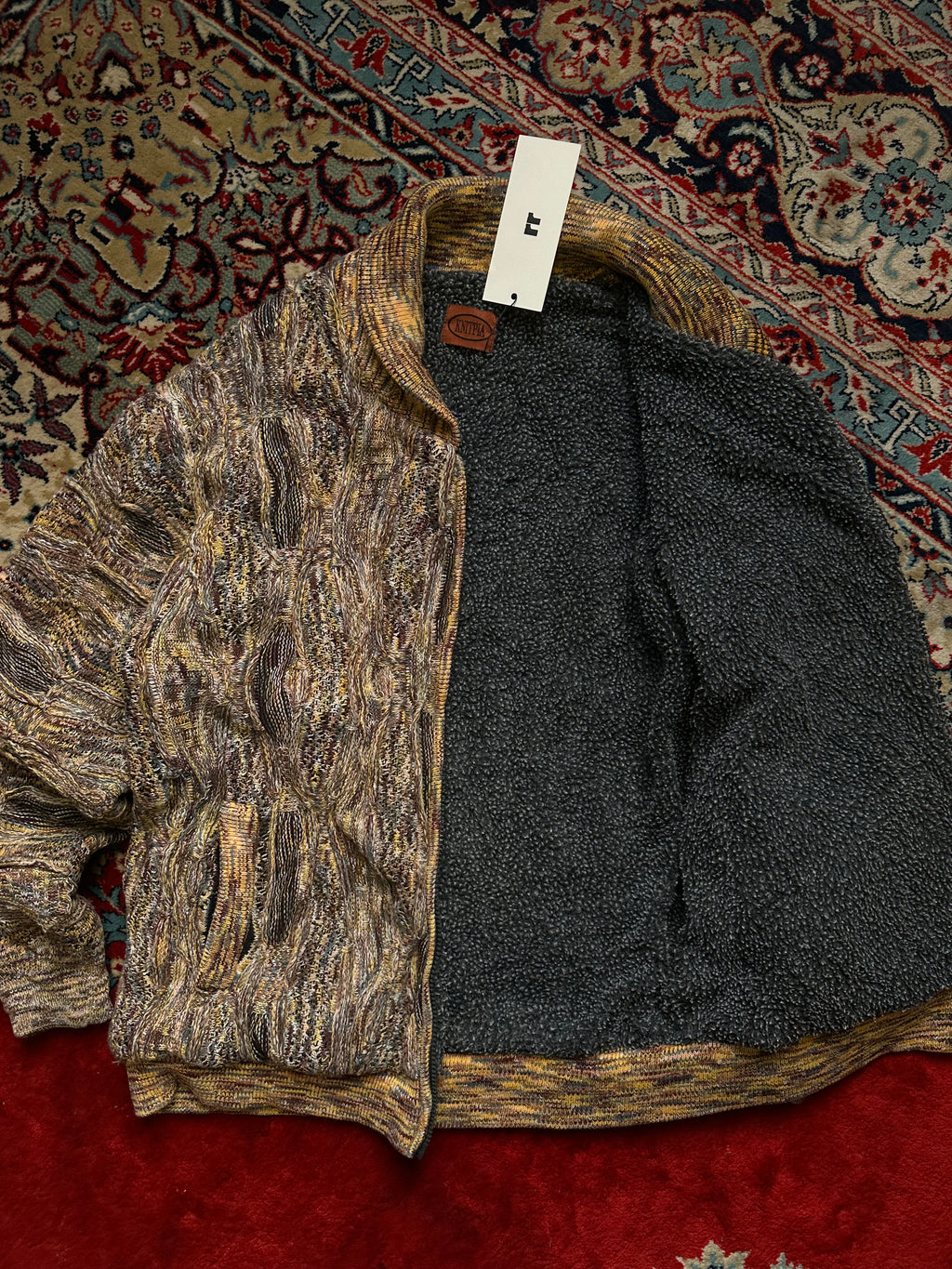 KNITPIA Textured Heavy Weight Fur Lining Sweater