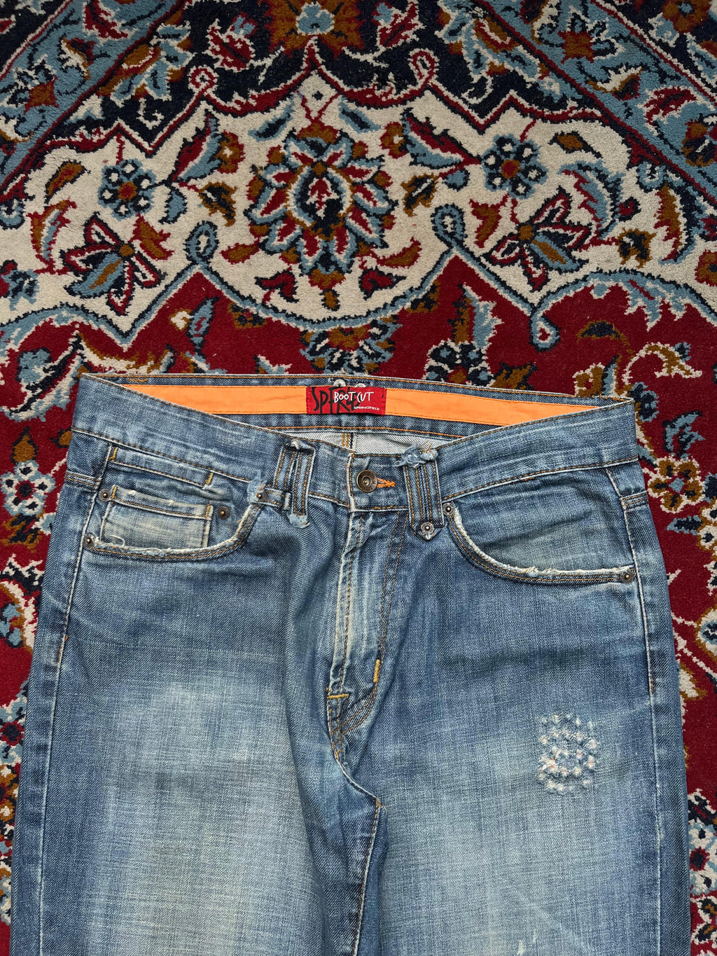 Vintage Springfield Distressed Flap Pocket Bootcut Jeans – 32