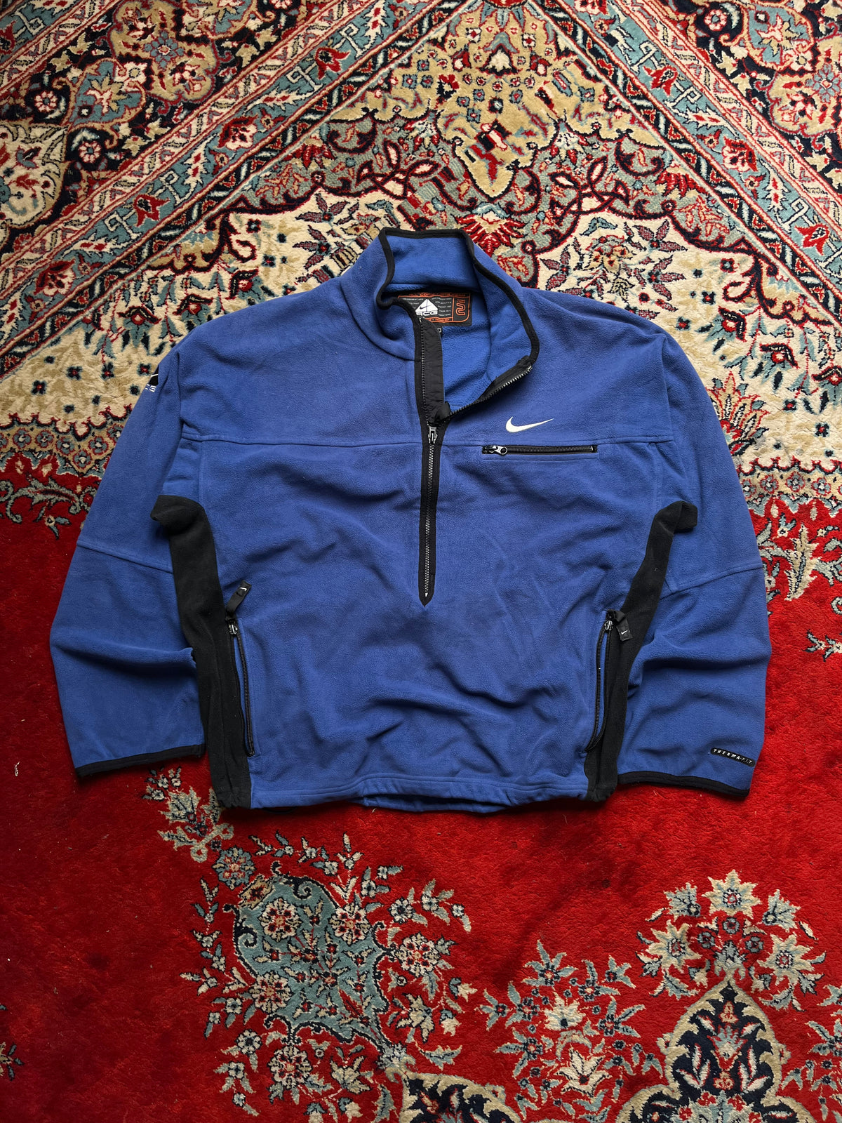 Vintage Nike ACG Thermal Layer 2 Blue Fleece Quarter-Zip