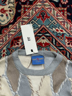 COCOMO Argyle Cable Knit Crewneck Sweater